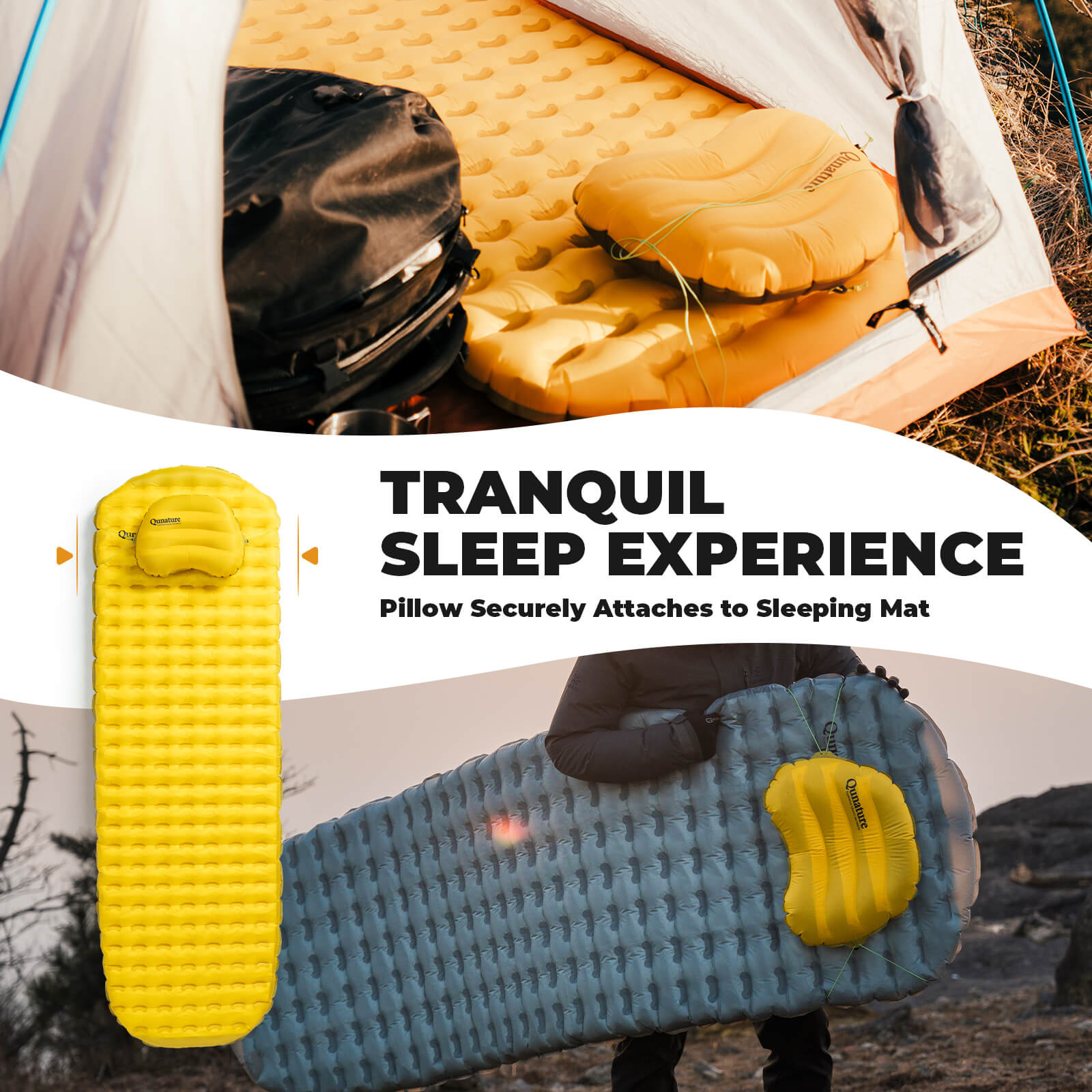 rockbros portable camping pillow for outdoor adventures
#color_yellow