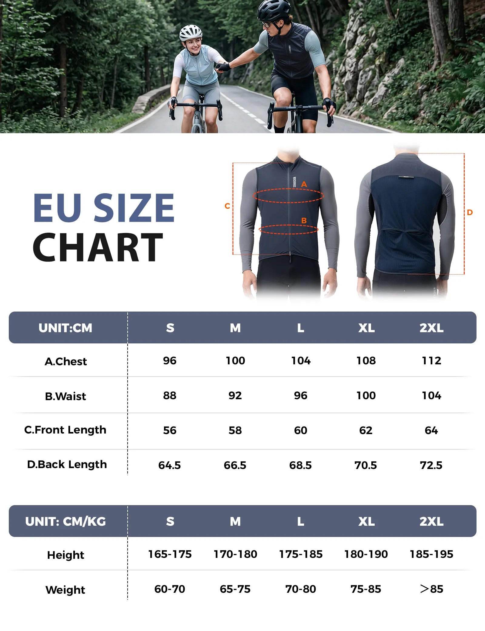 Rockbros AeroLite windproof cycling vest in black, unisex breathable sleeveless bike gilet front view.
#color_purple
