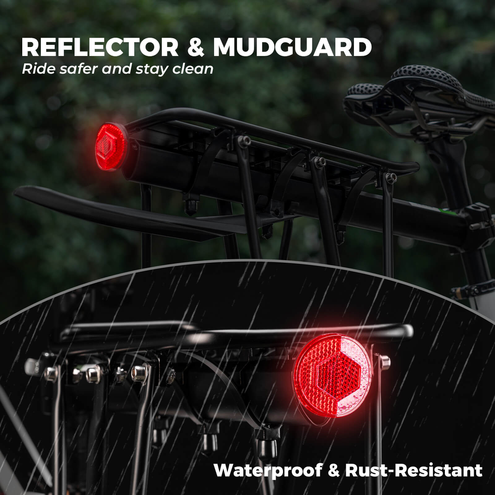 ROCKBROS aluminum alloy quick release bike rack for mountain bike touring.