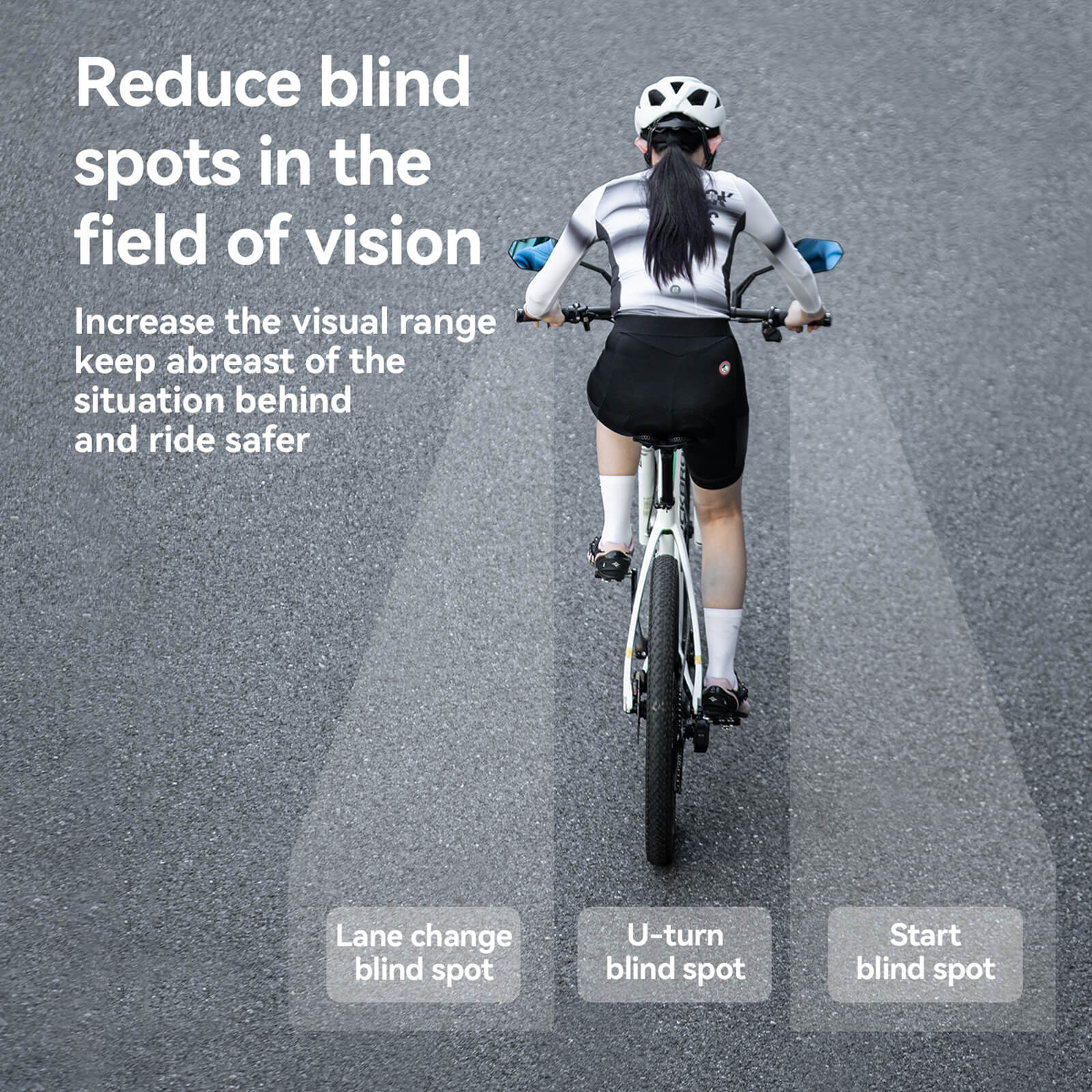 ROCKBROS anti-glare bike mirror for safer cycling visibility.
#option_left