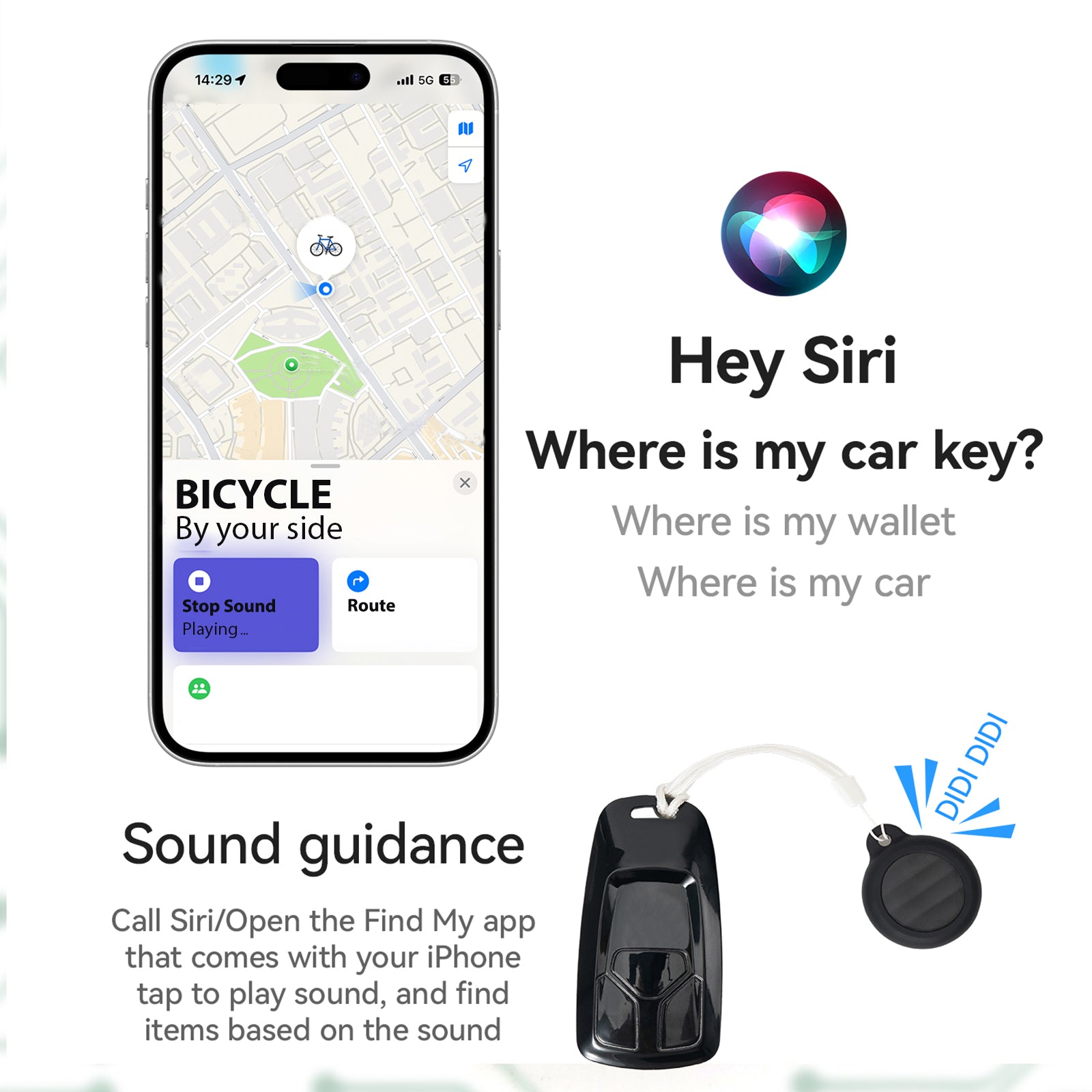 rockbros bluetooth key finder tag for iphone users