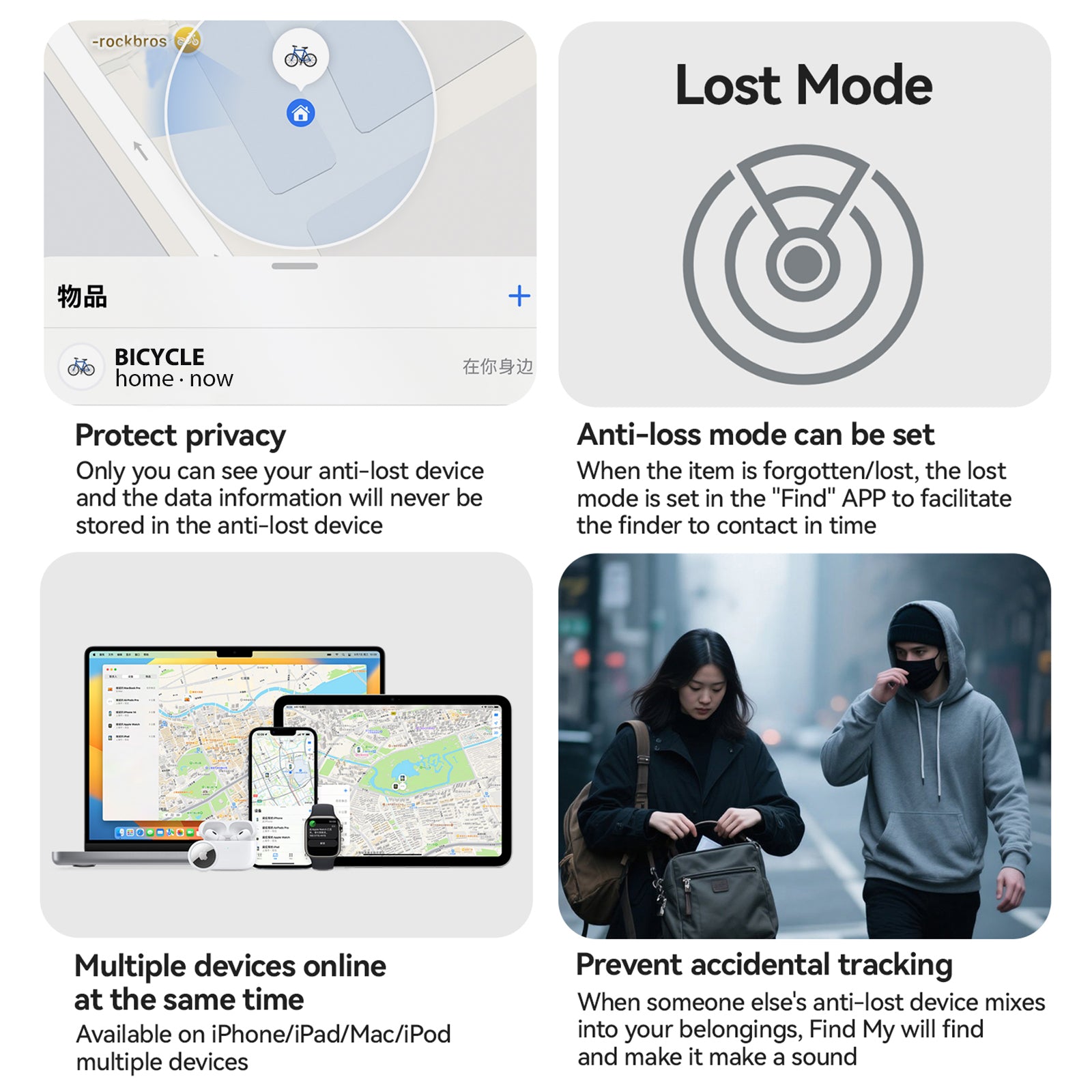 rockbros bluetooth key finder tag for iphone users