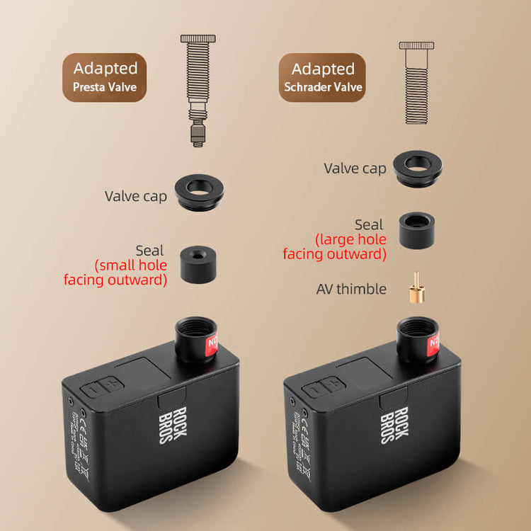 ROCKBROS AS1 Pro Compact Electric Bike Pump with LED Display for On-the-Go Inflation
