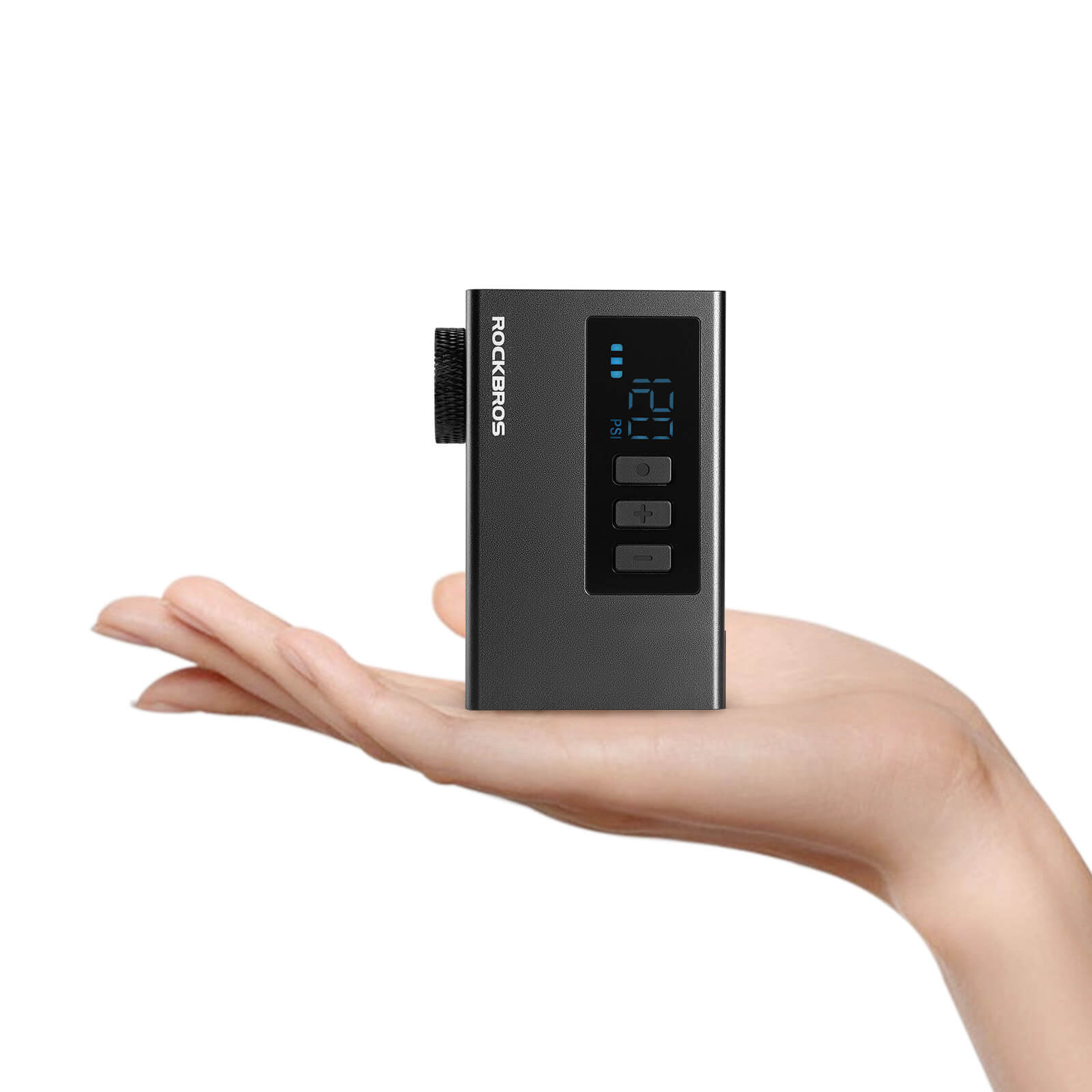 rockbros AS240 air pump compatible with Presta and Schrader valves.