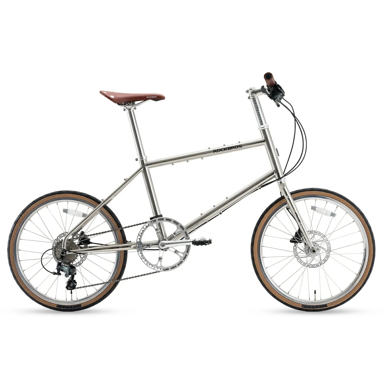 ROCKBROS AVIS 20-inch aluminum road bike in sleek matte black finish, professional racing geometry.