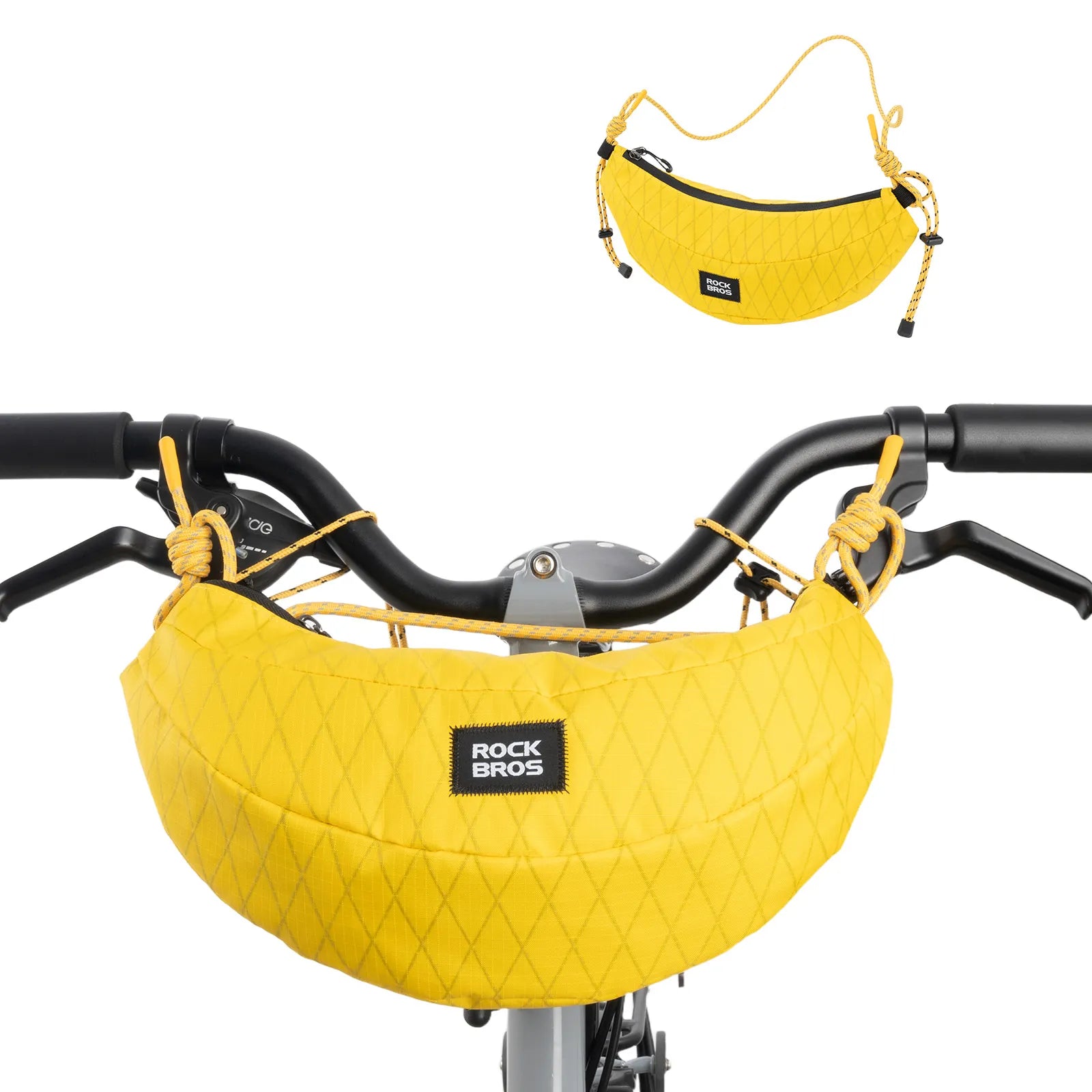 ROCKBROS Banana 2-in-1 handlebar bag front view urban bike accessory