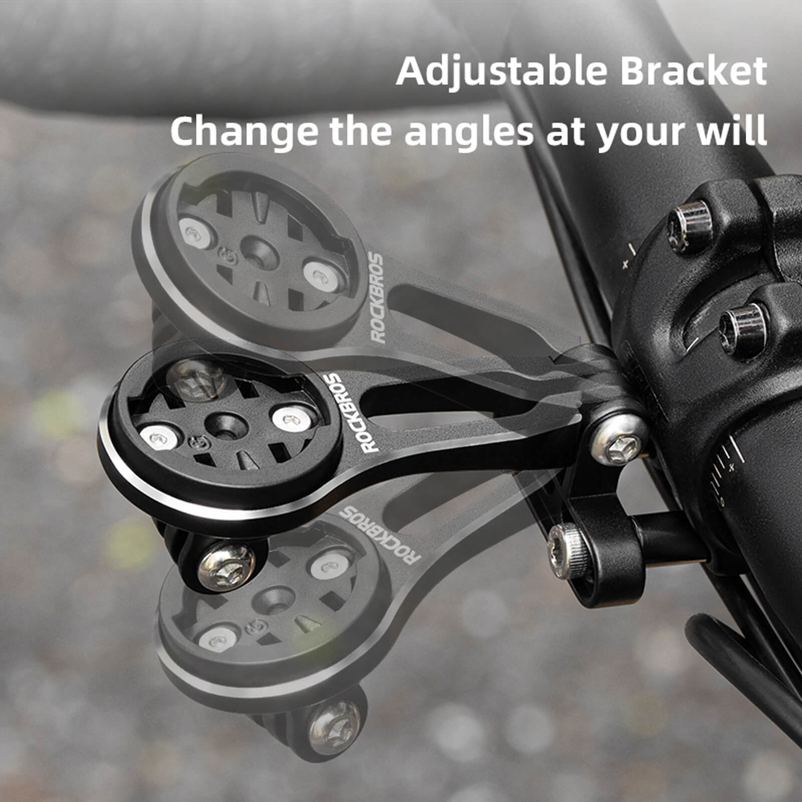 rockbros integrated bike mount for lights and action camera recording.