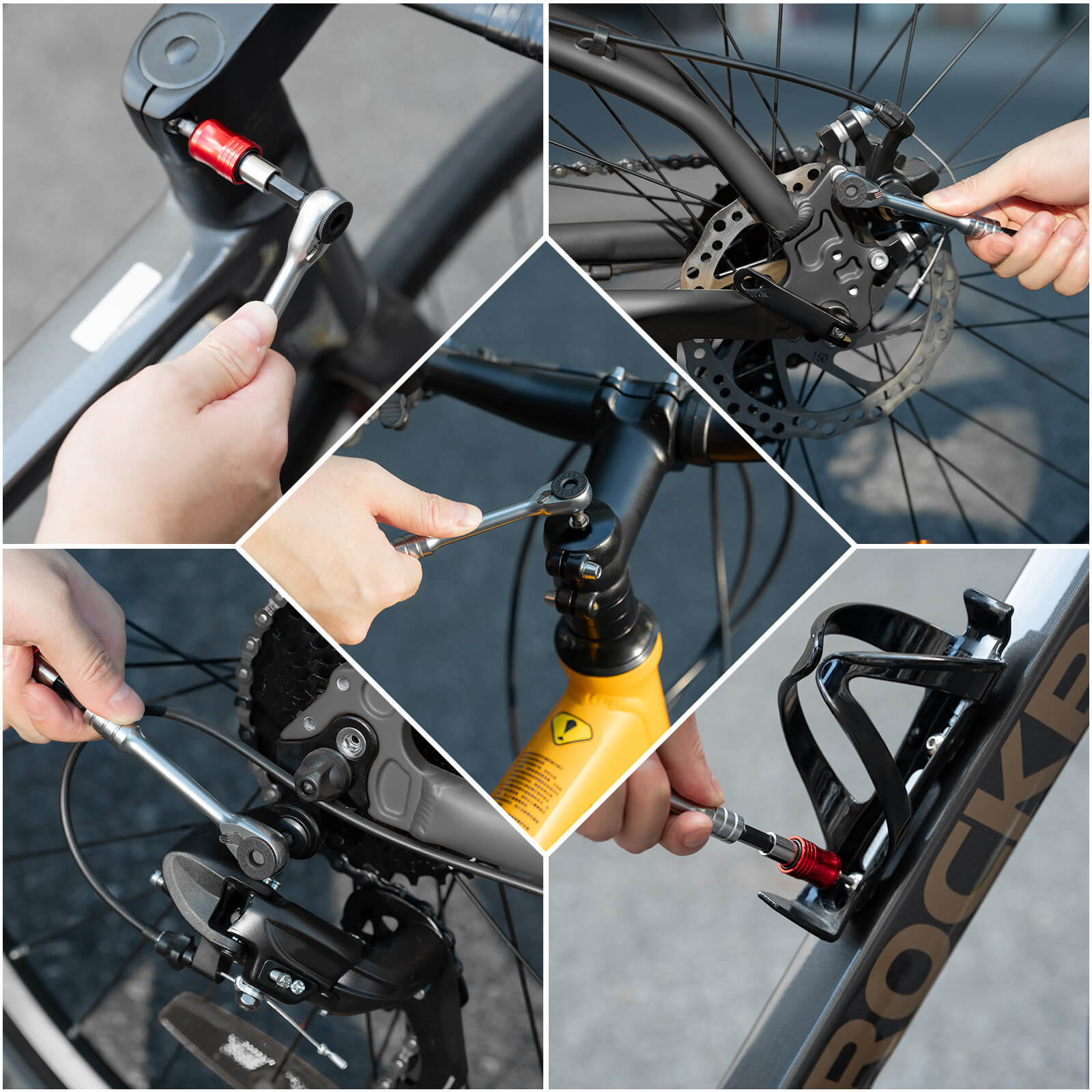 rockbros foldable bike multi tool for repair and maintenance.