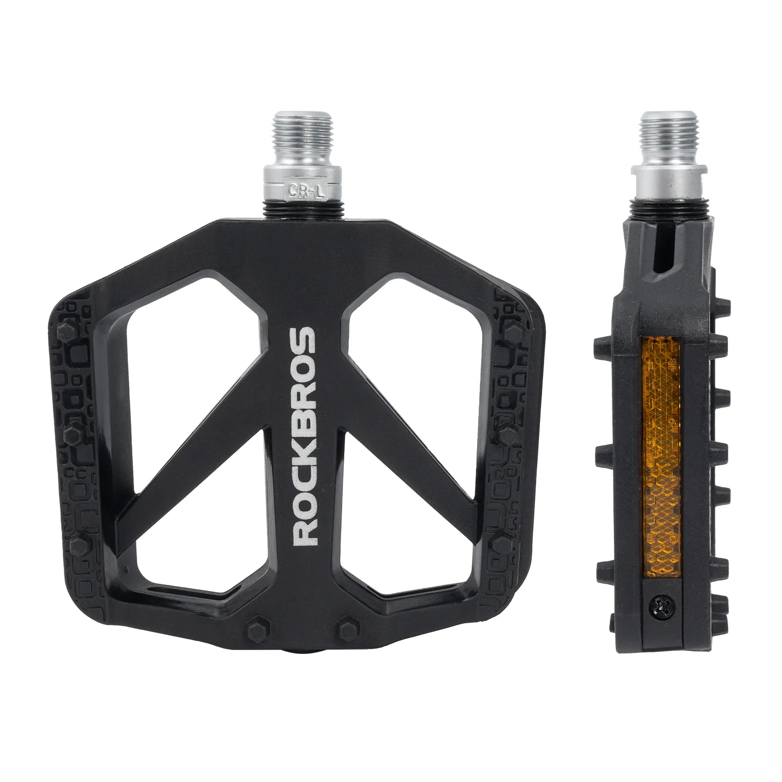 Rockbros Anti-Slip Nylon Fiber Bike Pedals in Multiple Colors for MTB and Road Bikes
#color_black