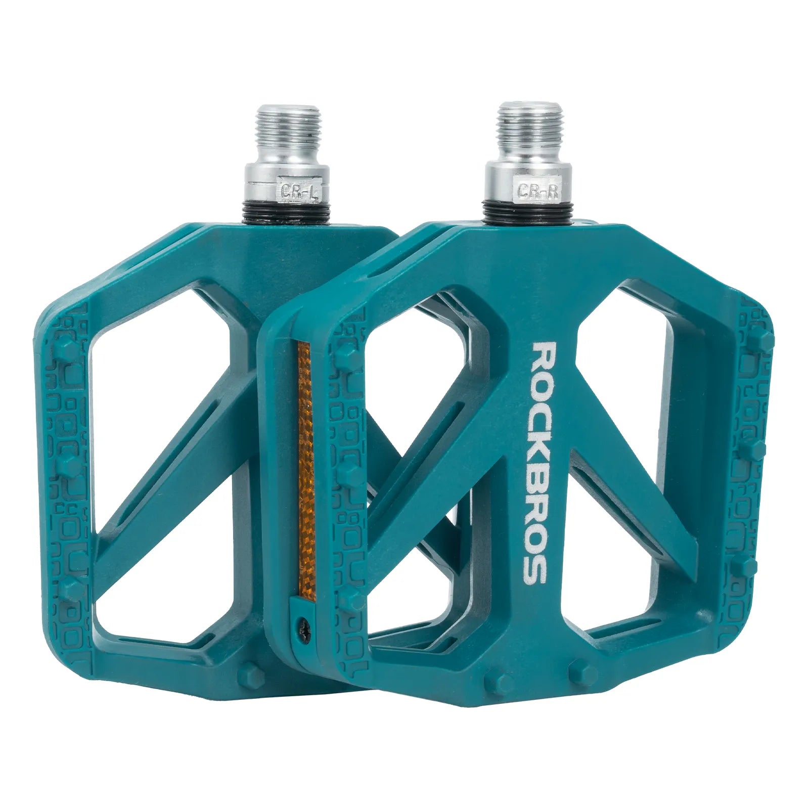 Rockbros Anti-Slip Nylon Fiber Bike Pedals in Multiple Colors for MTB and Road Bikes
#color_teal green