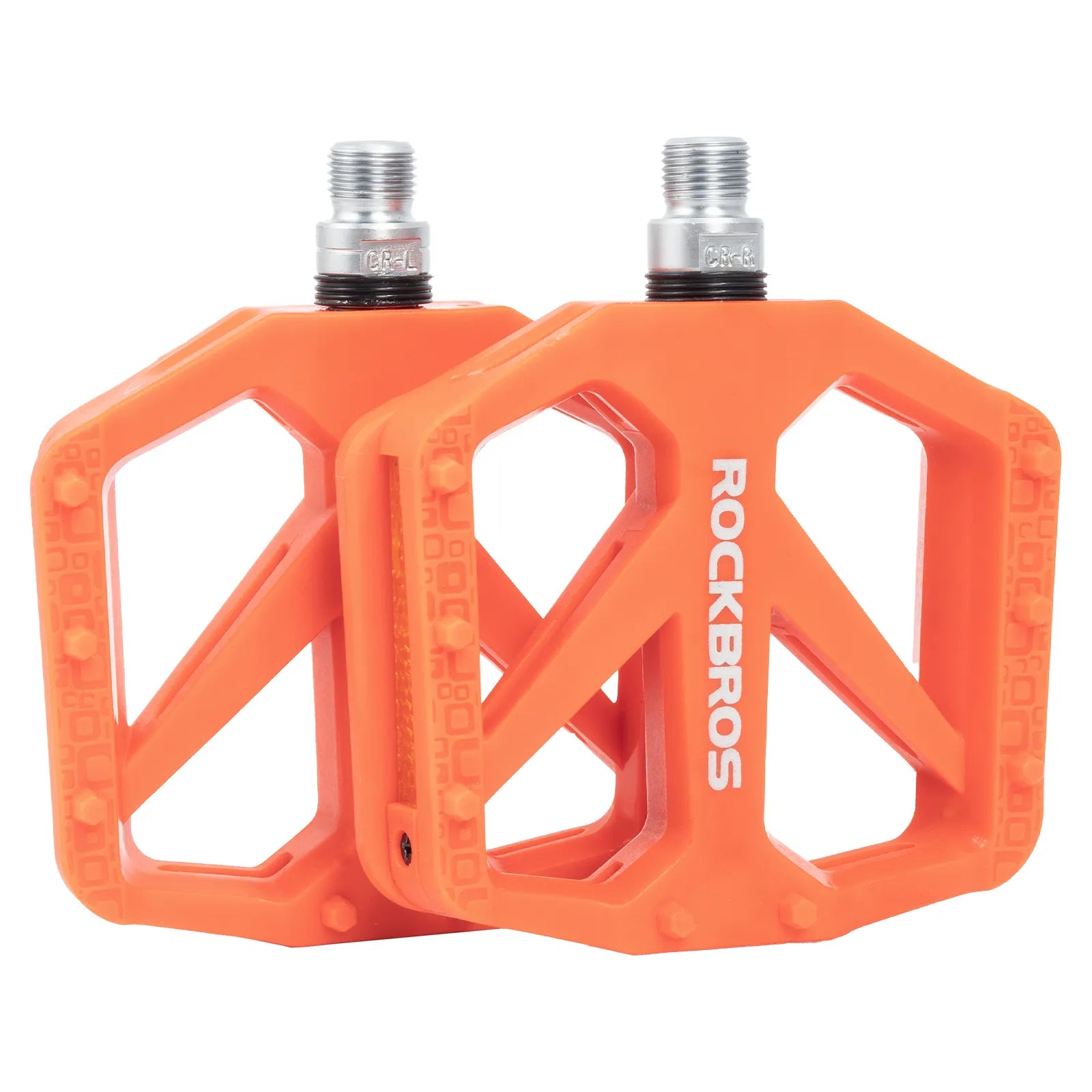 Rockbros Anti-Slip Nylon Fiber Bike Pedals in Multiple Colors for MTB and Road Bikes
#color_orange