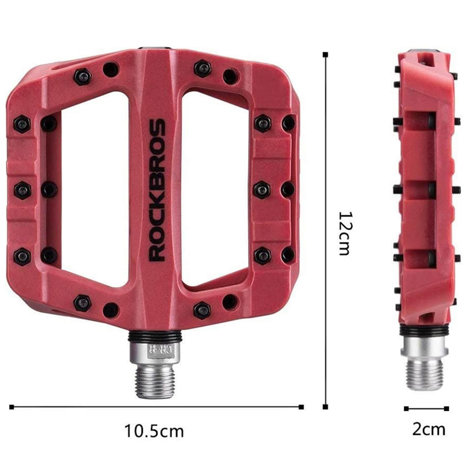 rockbros colorful bike pedals with anti-slip surface.
#color_red