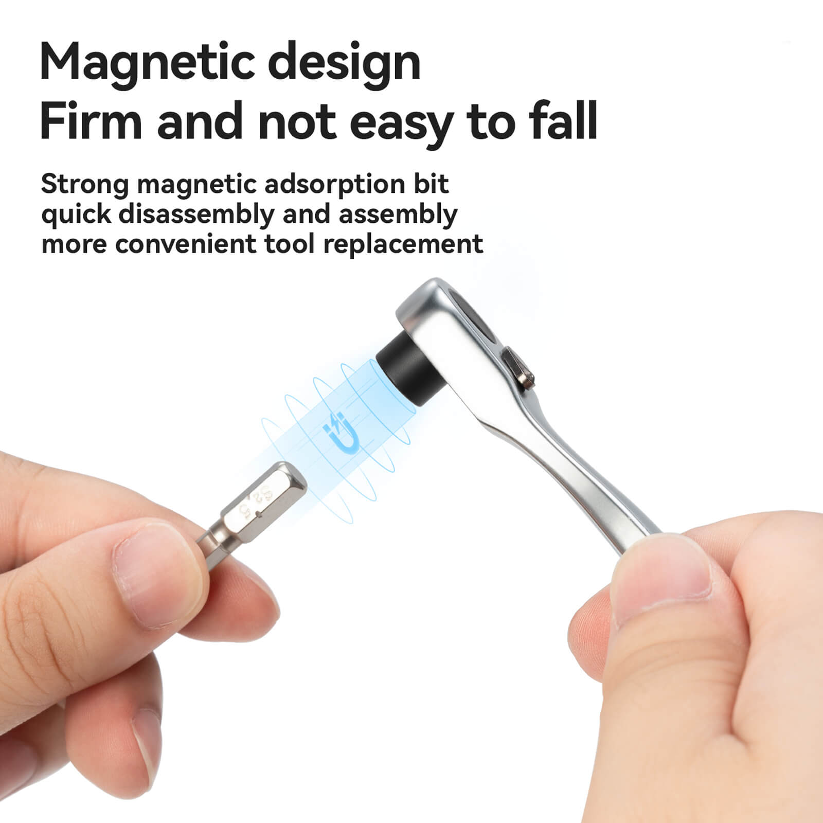 ROCKBROS 15-in-1 compact bike repair tool with replaceable bits.