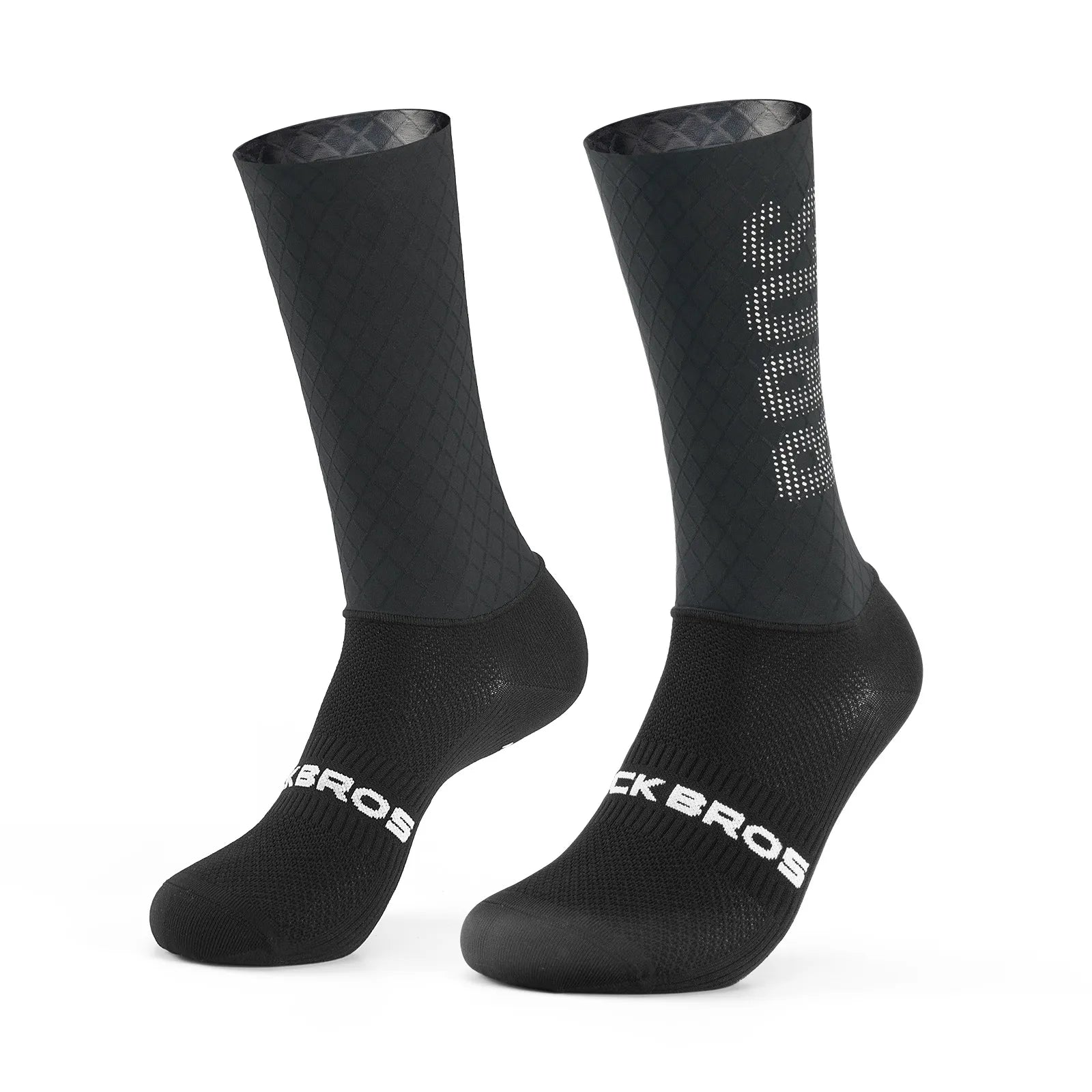 rockbros breathable knee-high compression socks for running and training.
#color_black