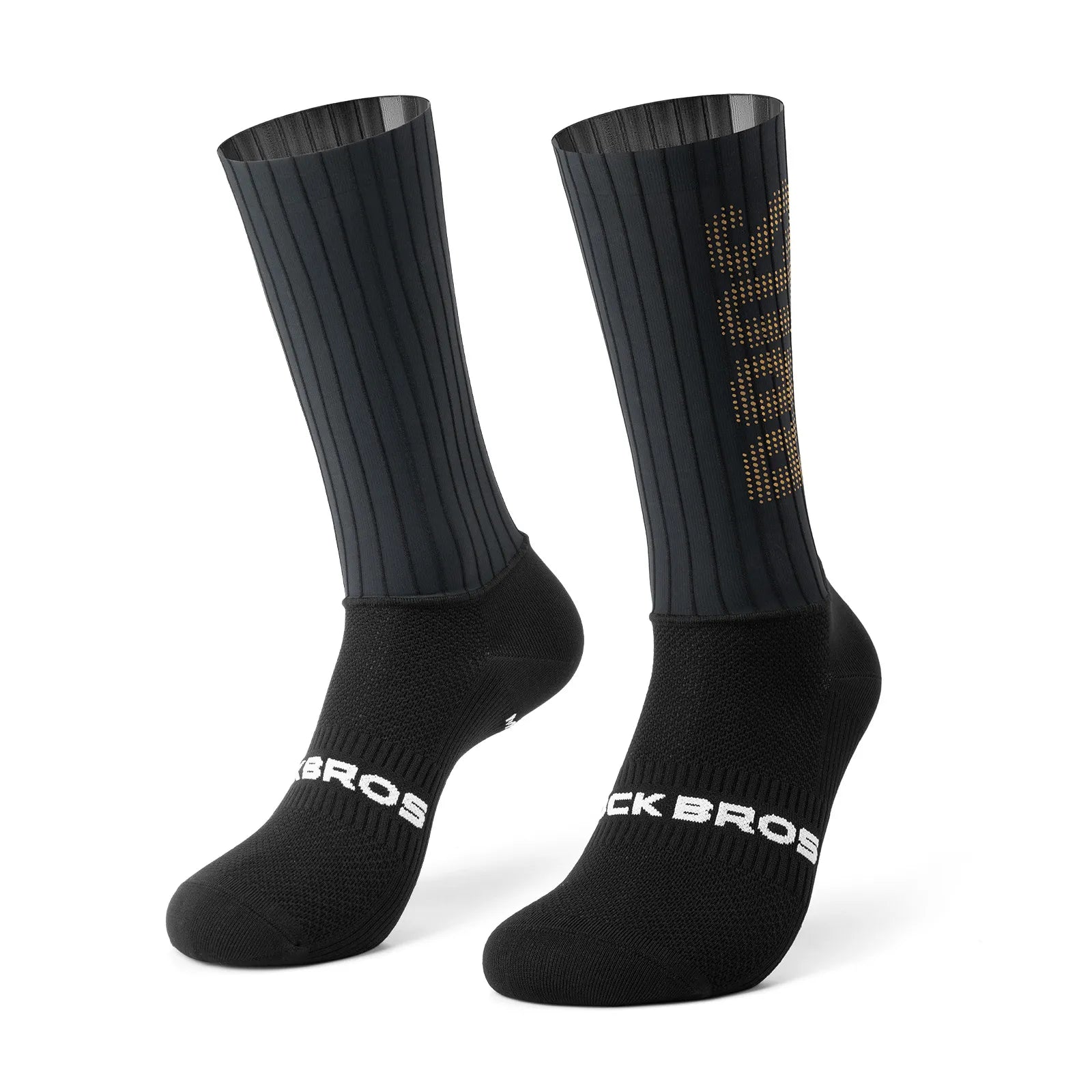 rockbros breathable knee-high compression socks for running and training.
#color_black