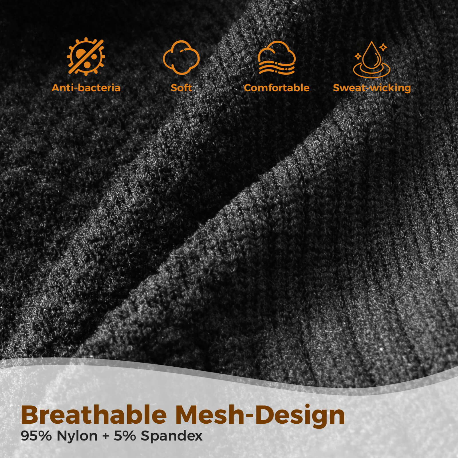 rockbros breathable knee-high compression socks for running and training.
#color_white