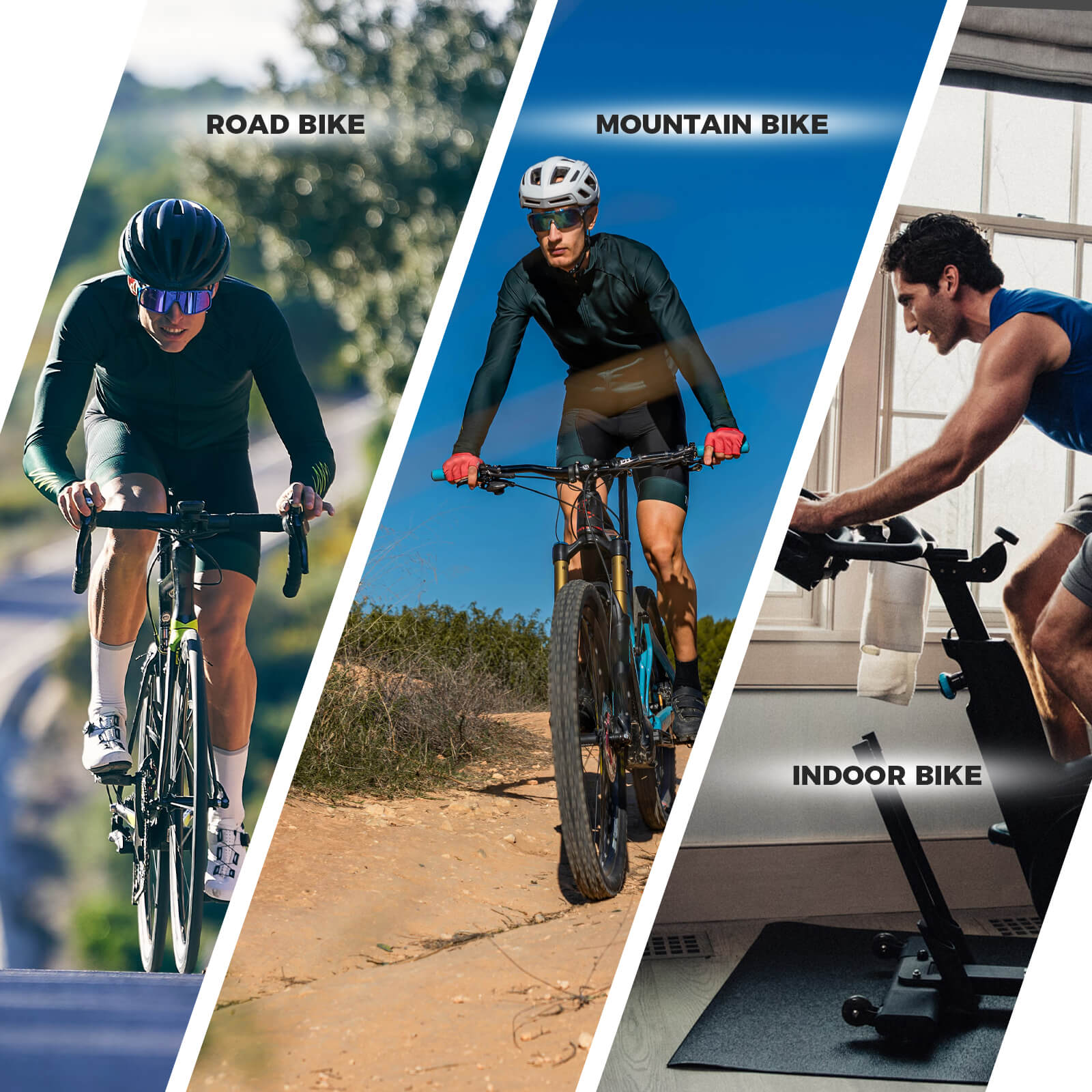 rockbros breathable padded cycling underwear for men anti-chafing liner shorts.