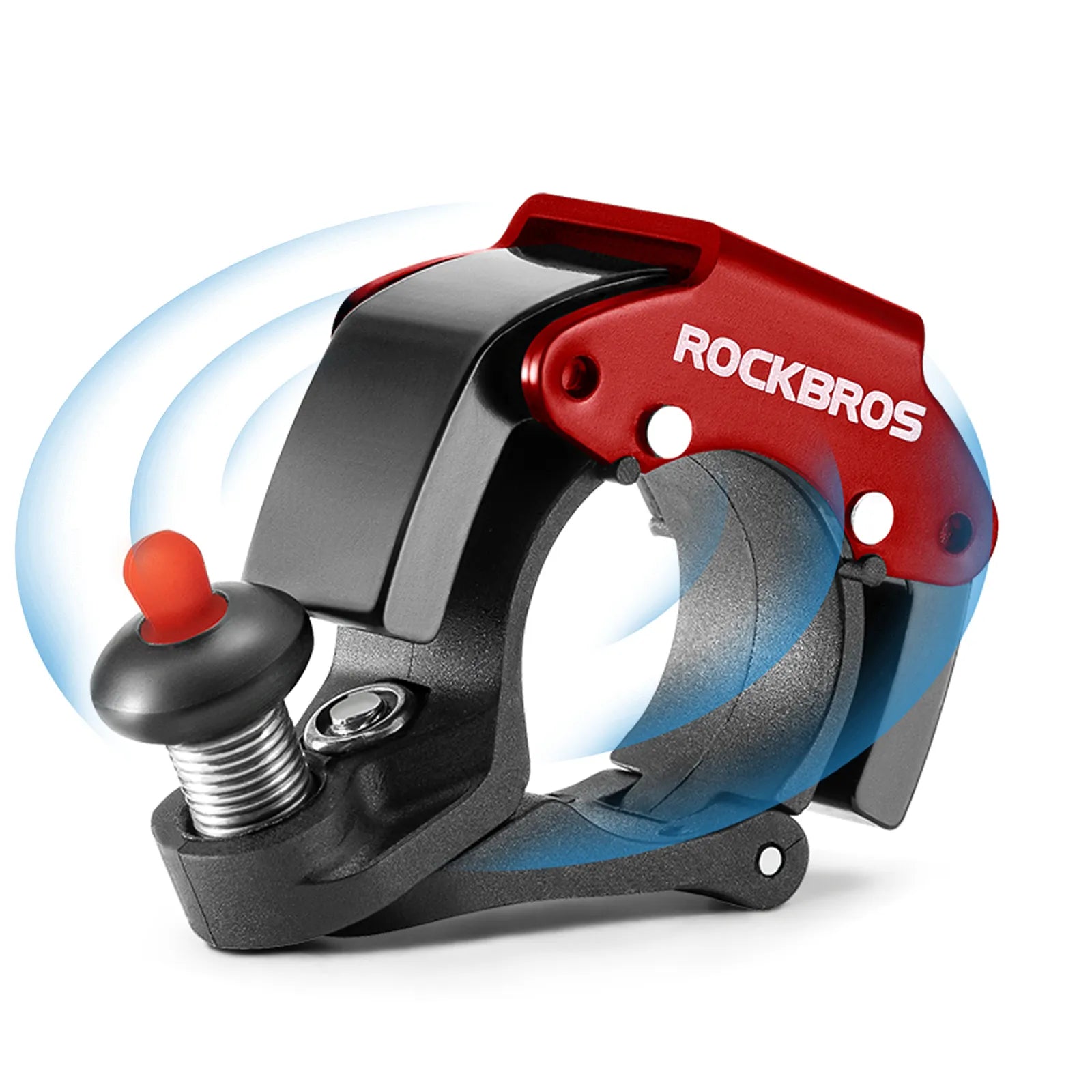 ROCKBROS C-Shape Mini Bike Bell in black, hidden bicycle bell for 22.2mm handlebars
#color_red