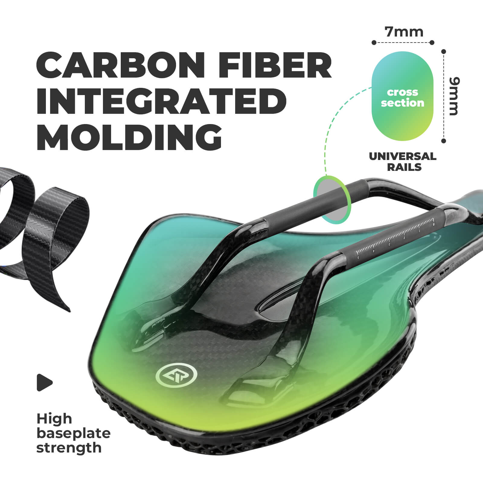 ROCKBROS 3D Printed Carbon Fiber Bike Saddle for road and mountain cycling