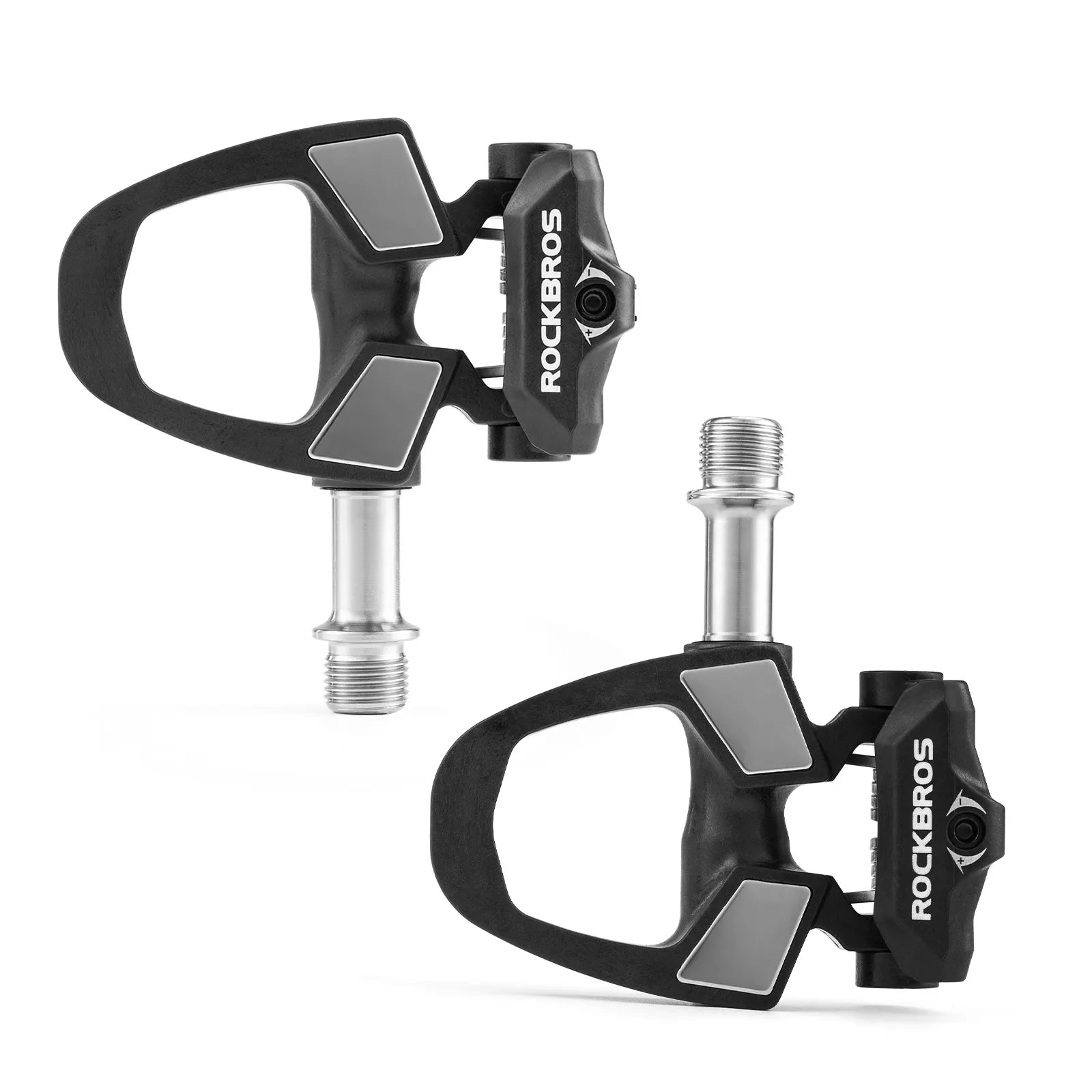 ROCKBROS Carbon Fiber Road Bike Pedals with Titanium Axle and SPD Clipless Design