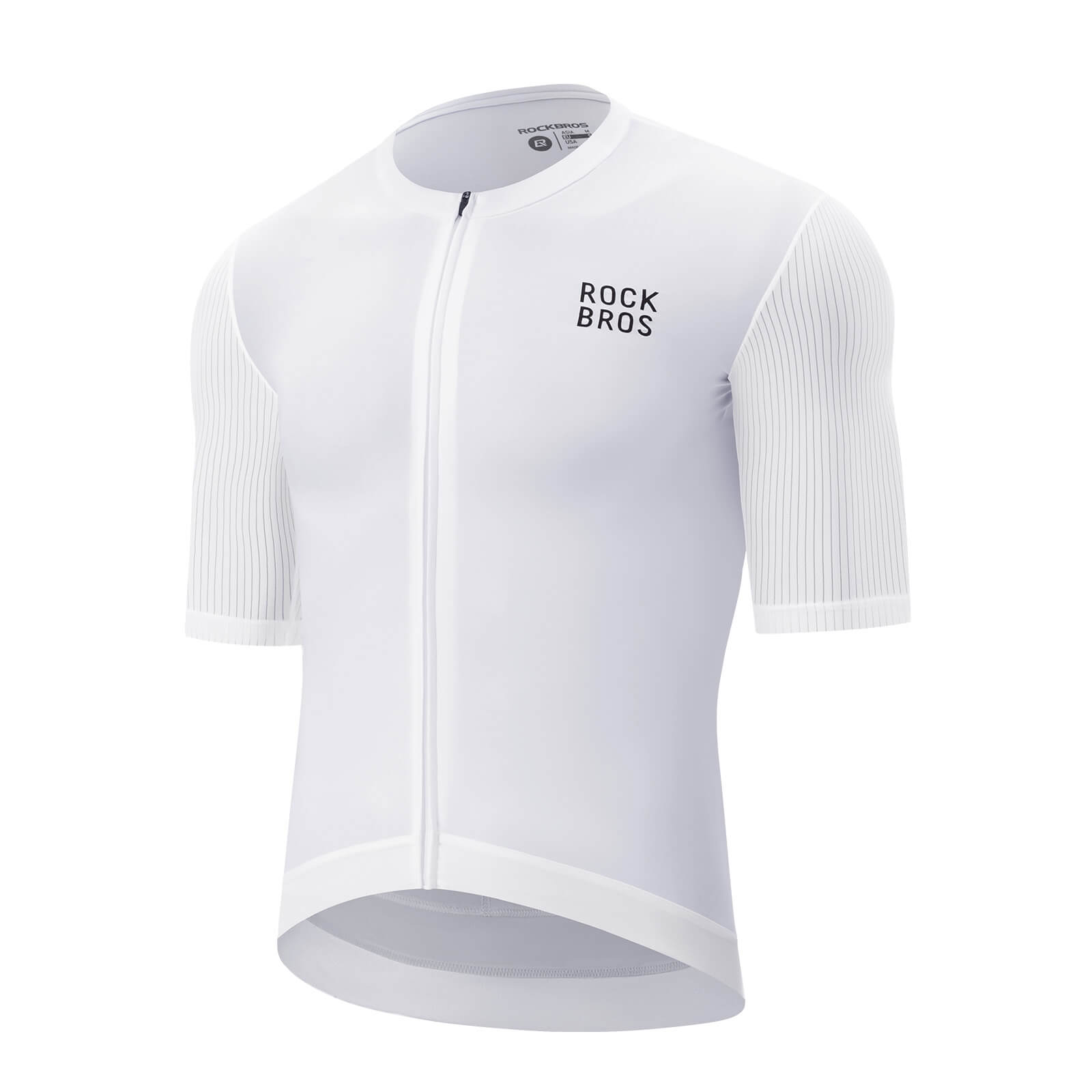 ROCKBROS men’s breathable cycling jersey for summer road riding.
#color_white