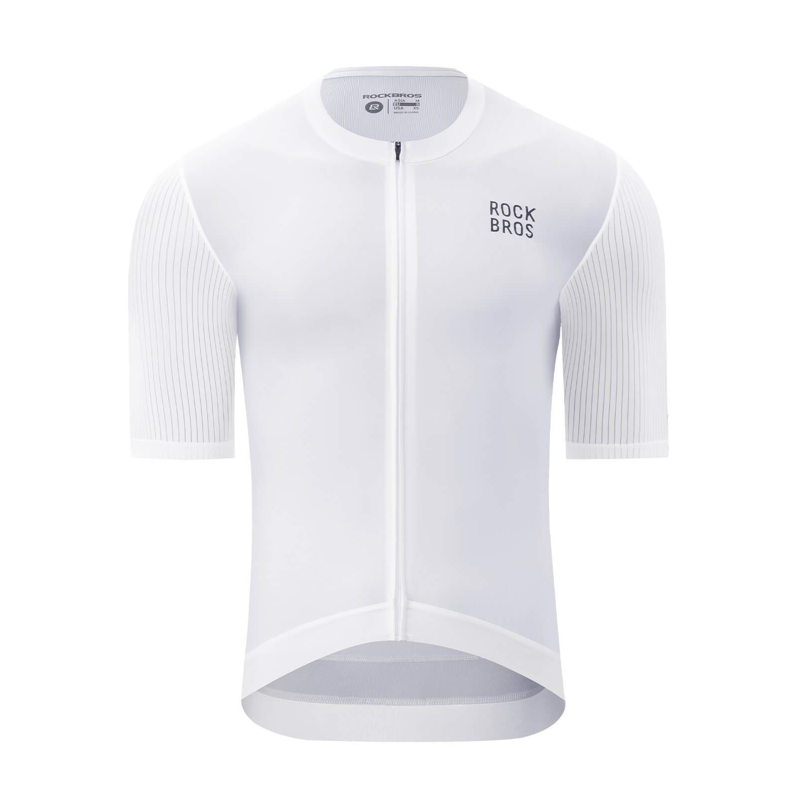 ROCKBROS men’s breathable cycling jersey for summer road riding.
#color_white