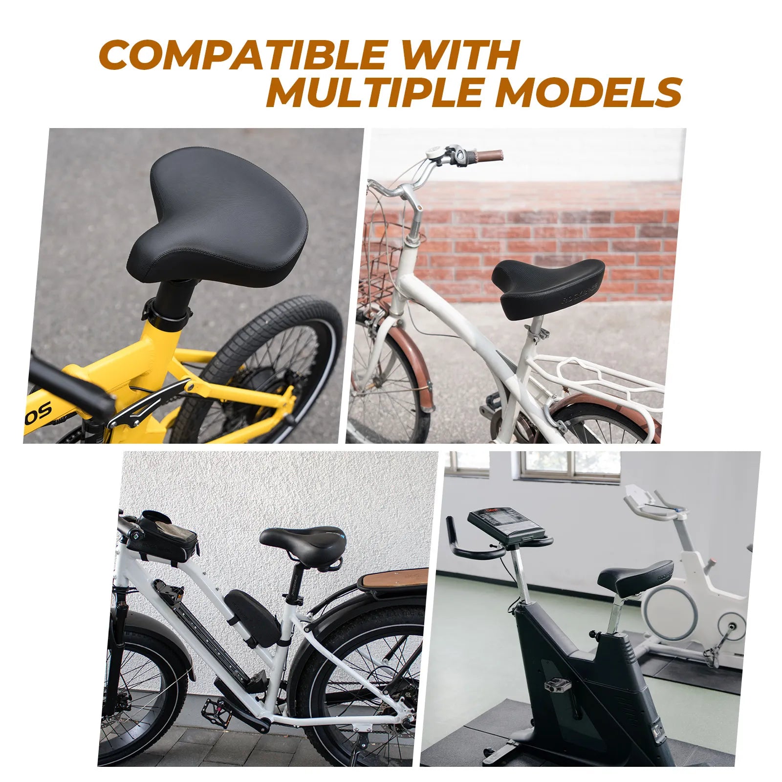 Rockbros ComfortMax extra wide bike saddle for comfortable commuting and city riding.