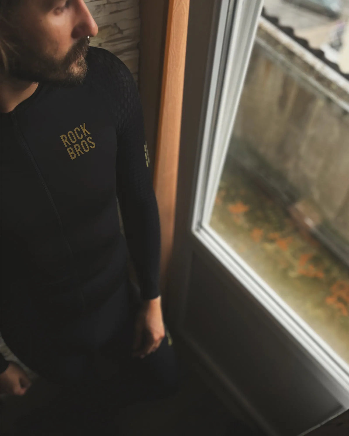 ROCKBROS winter cycling apparel bundle with long sleeve jersey and cycling tights