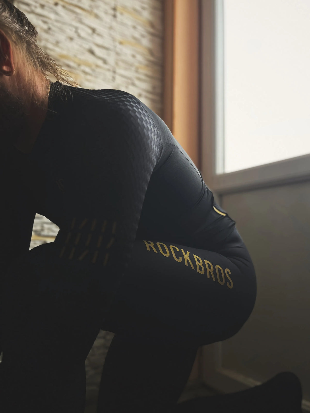 ROCKBROS winter cycling apparel bundle with long sleeve jersey and cycling tights