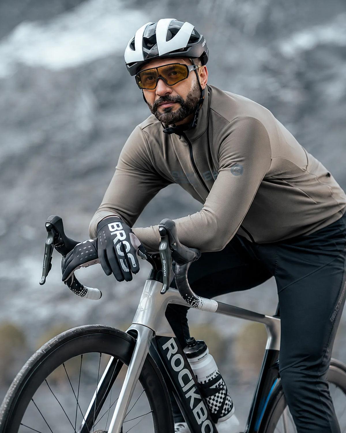 ROCKBROS cycling helmet and sports eyewear bundle for road cycling