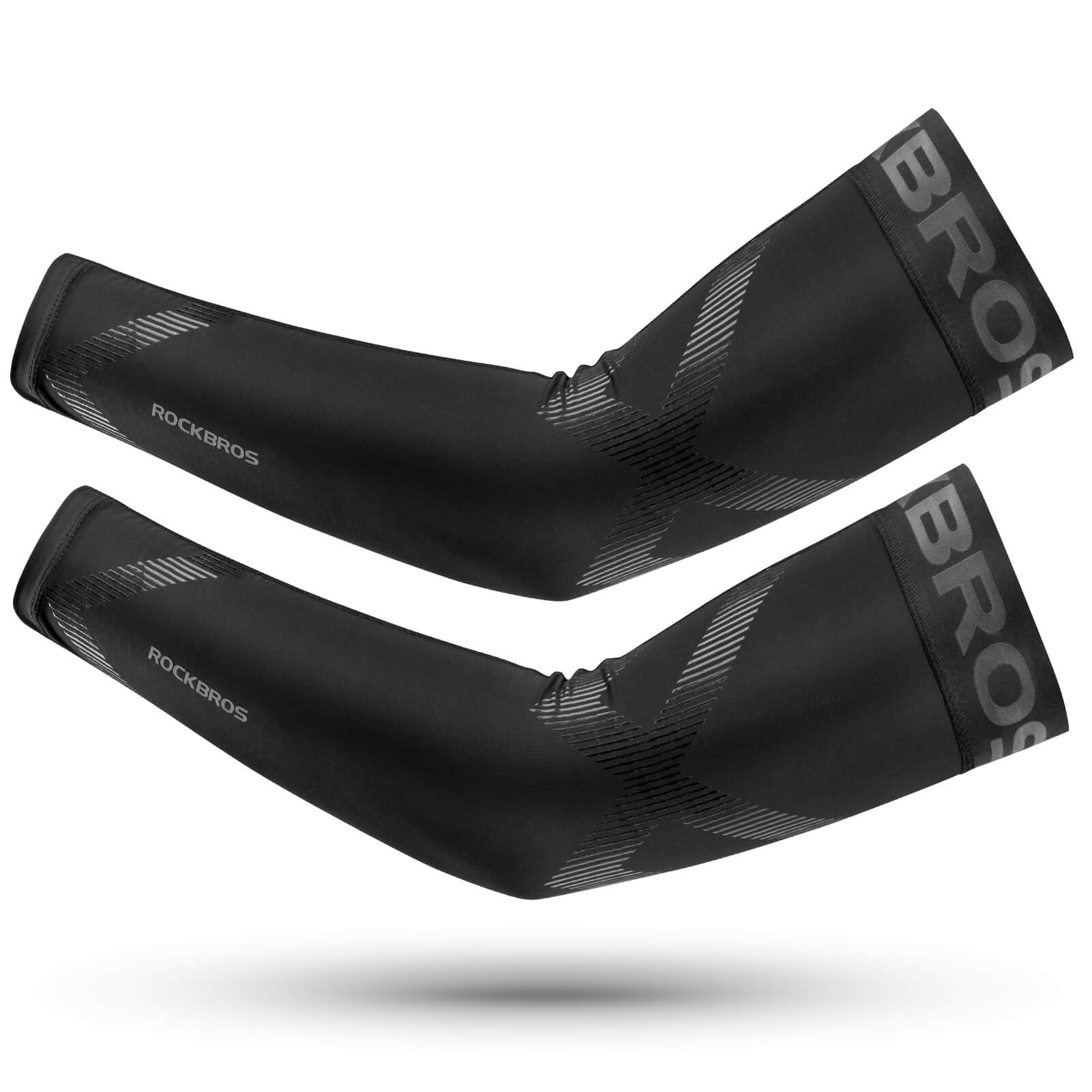 rockbros cooling ice silk arm sleeves for summer outdoor.
#color_black