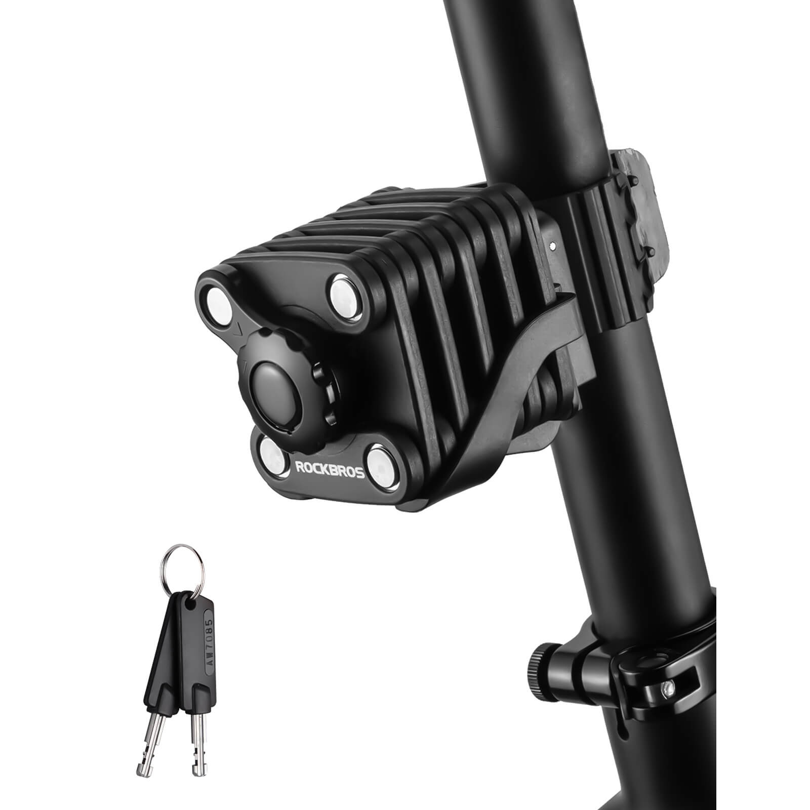 Rockbros cube-style combination chain lock for bike security
#color_black