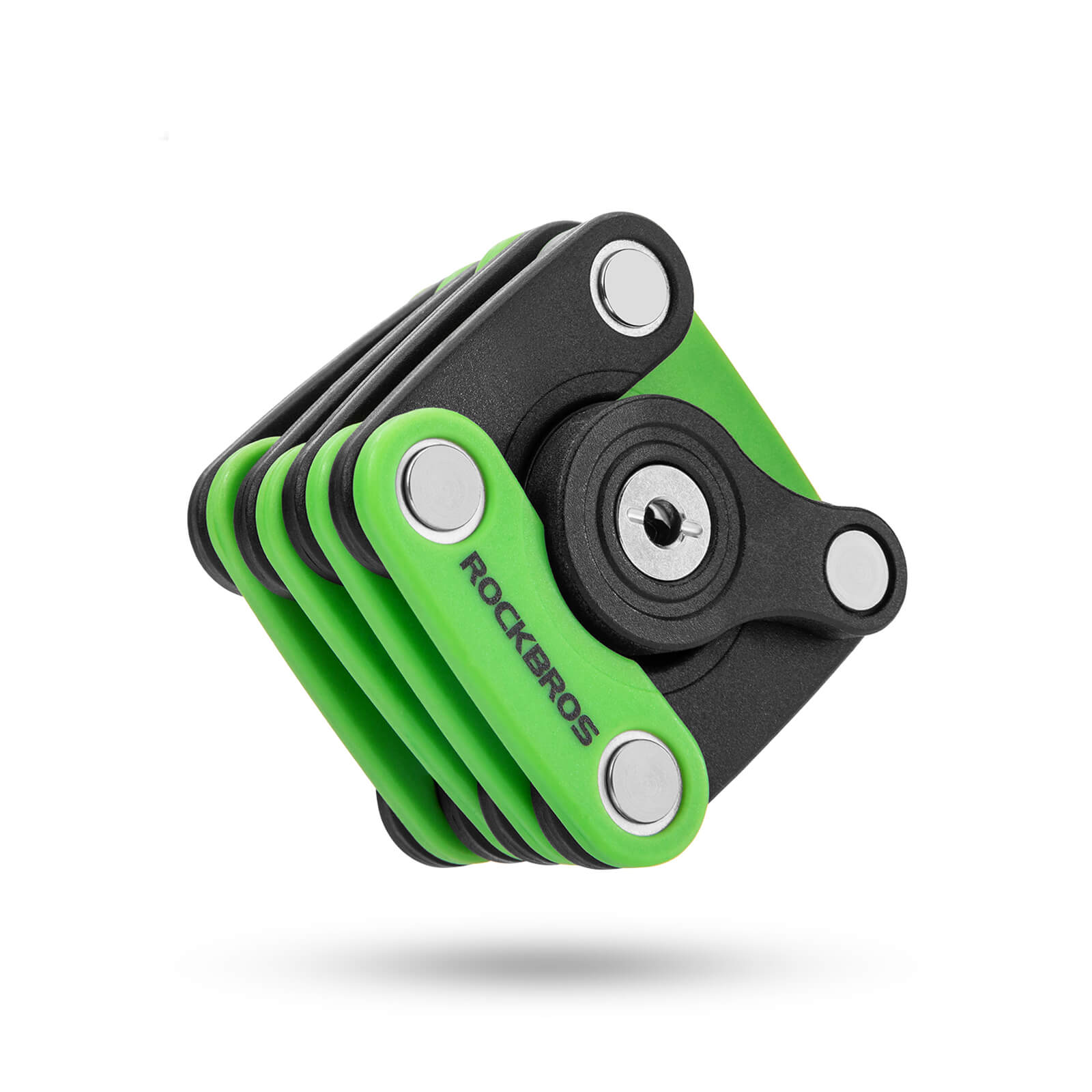 Rockbros cube-style combination chain lock for bike security
#color_bud green