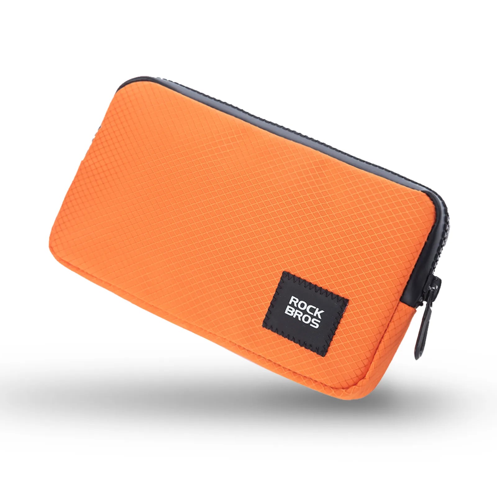 Rockbros 0.15L cycling essentials mini pouch in black, main front view.
#color_orange