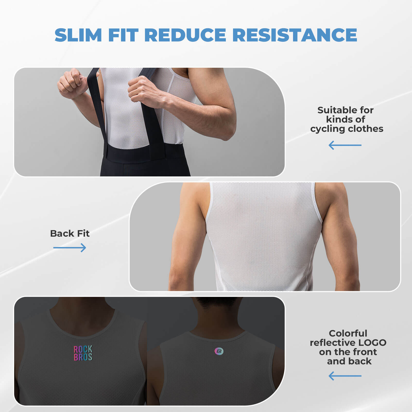 rockbros men's summer cycling vest, lightweight and breathable.