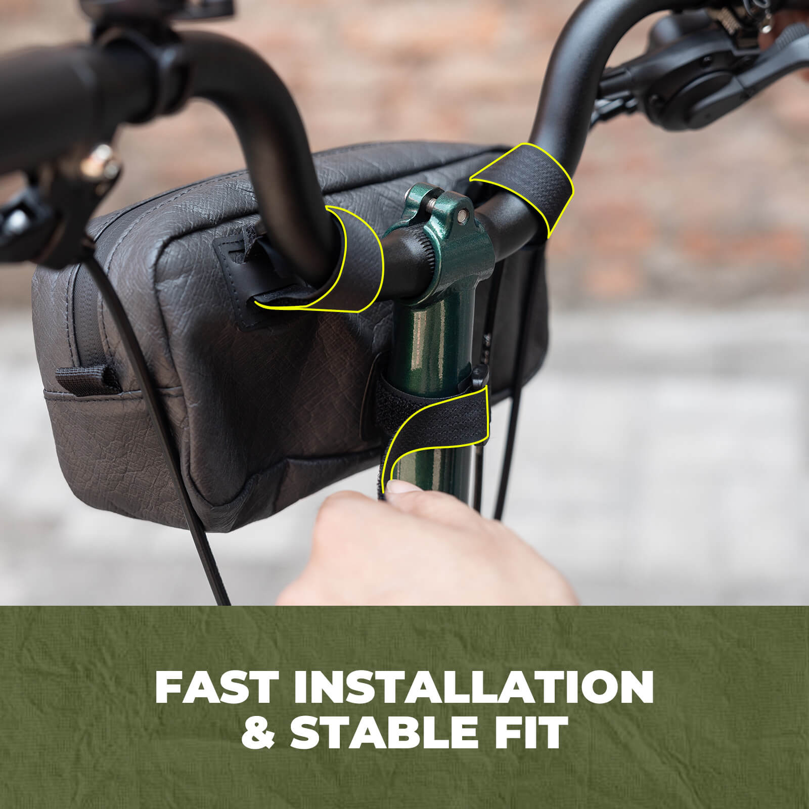 rockbros lightweight bike front bag made with Tyvek material