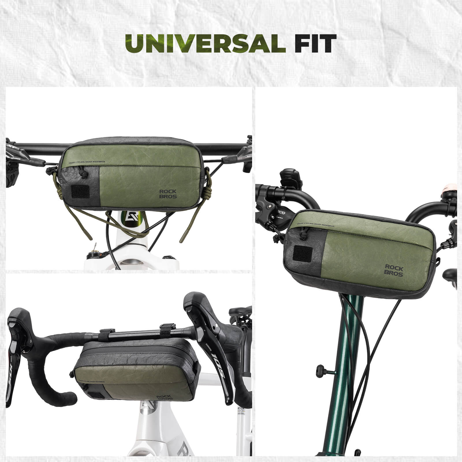 rockbros lightweight bike front bag made with Tyvek material