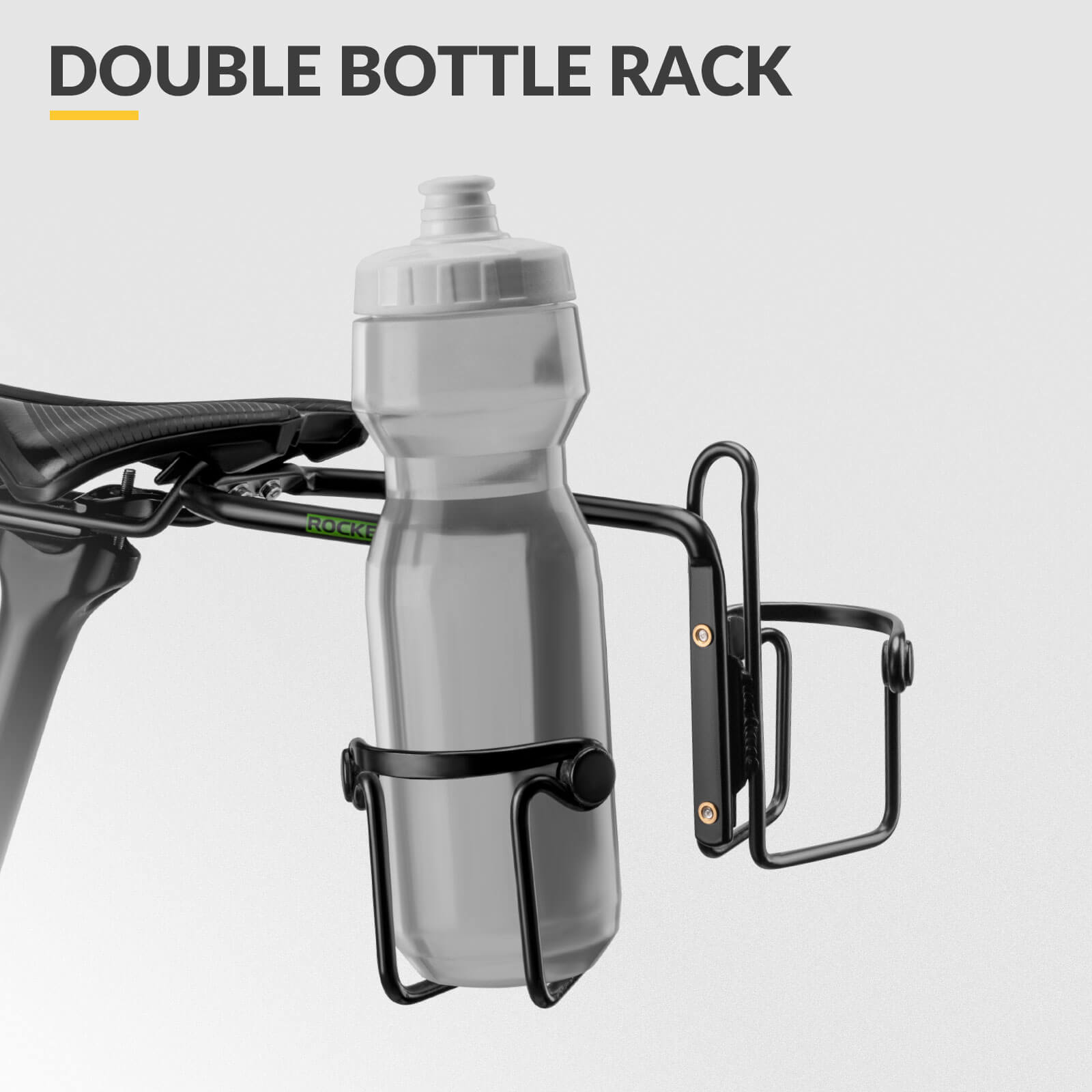 rockbros dual-side bottle mount bike rack for bikepacking.
