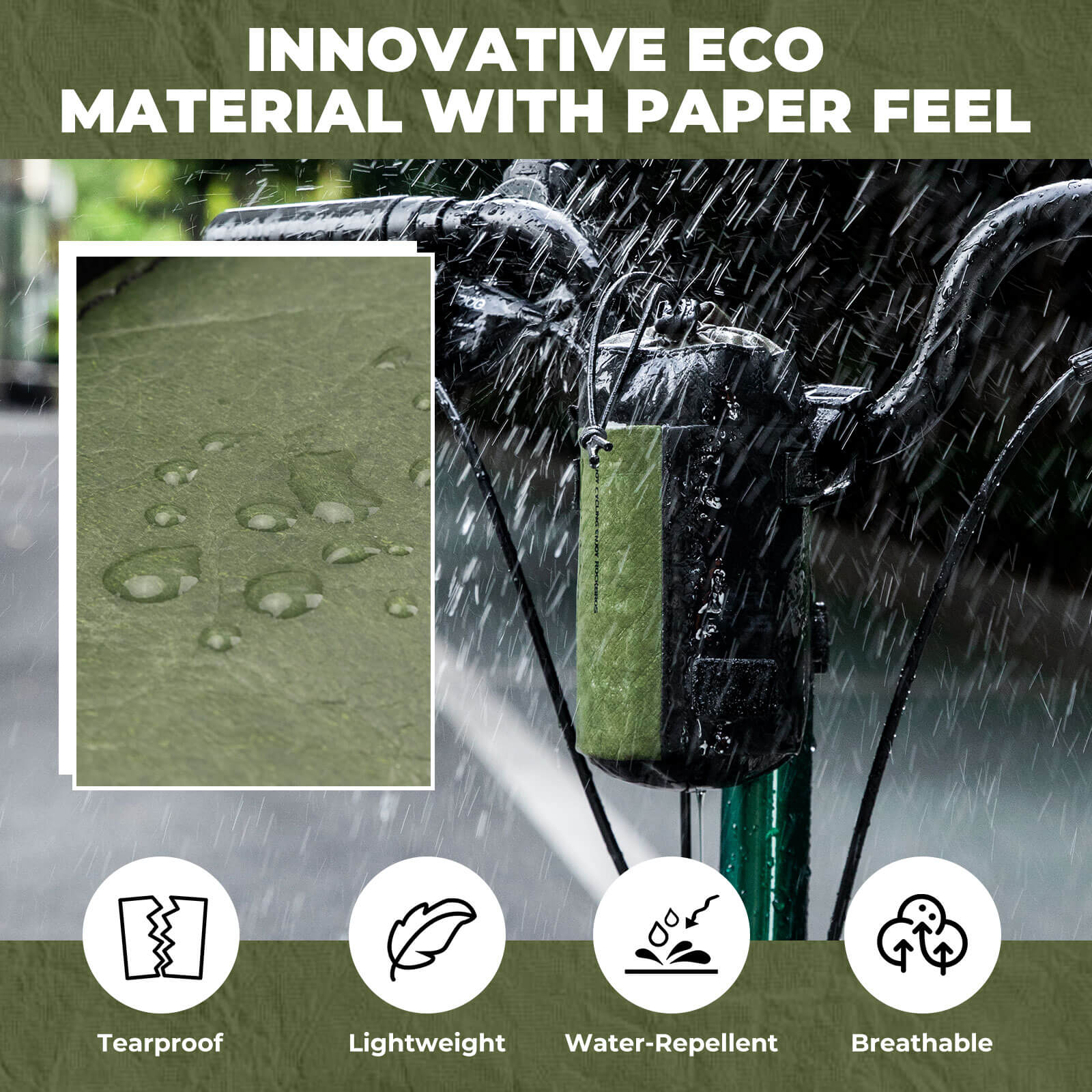 rockbros eco-friendly tyvek bottle holder for everyday use