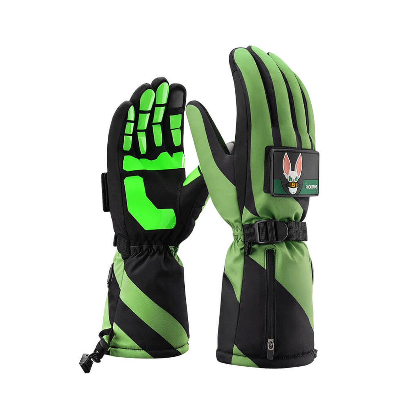 ROCKBROS Electric Heated Gloves for Men and Women, Rechargeable Winter Thermal Gloves