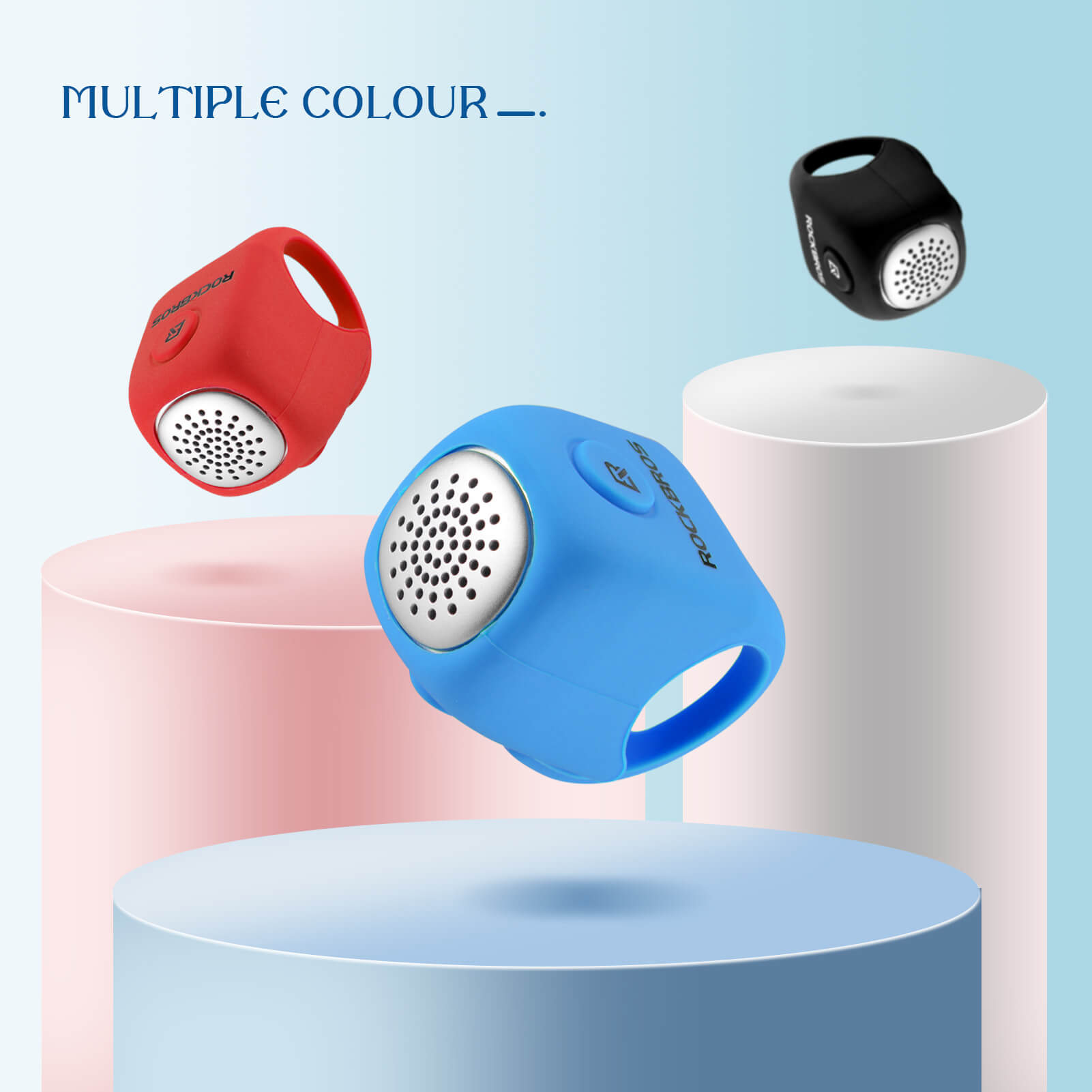 rockbros 90db electronic bike horn for cycling safety.
#color_blue