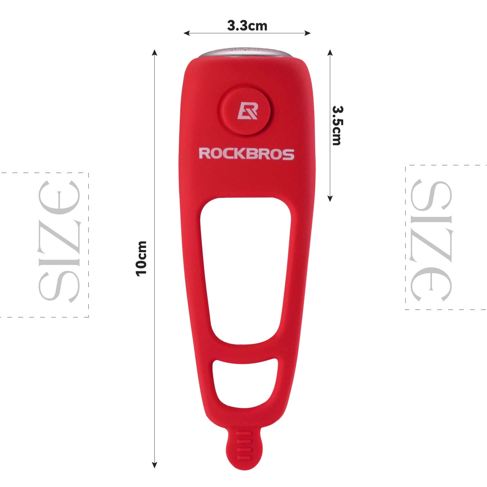 rockbros 90db electronic bike horn for cycling safety.
#color_red