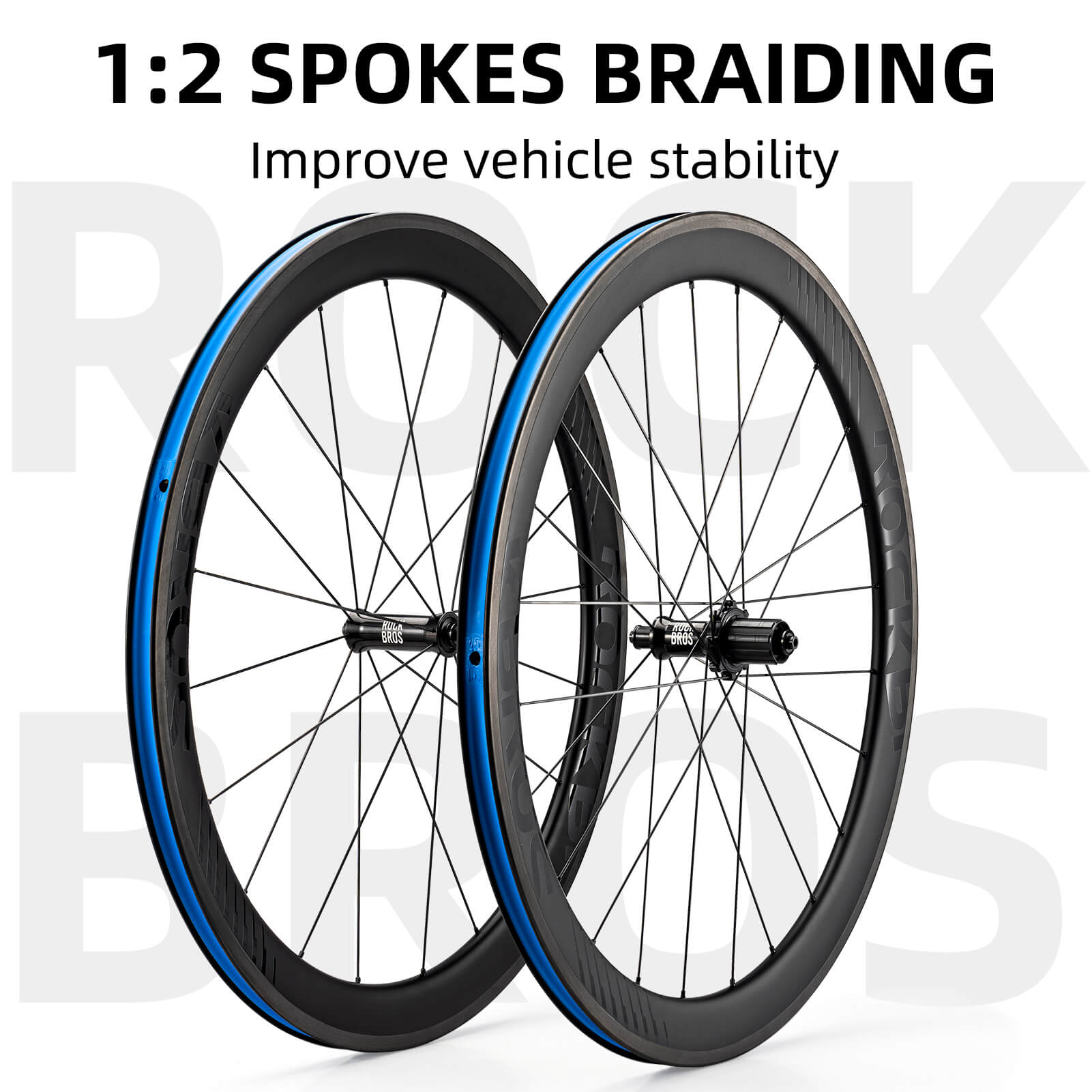 rockbros flamewind carbon fiber rim brake wheelset for training and racing
#option_Carbon fiber-38mm Rim Brake