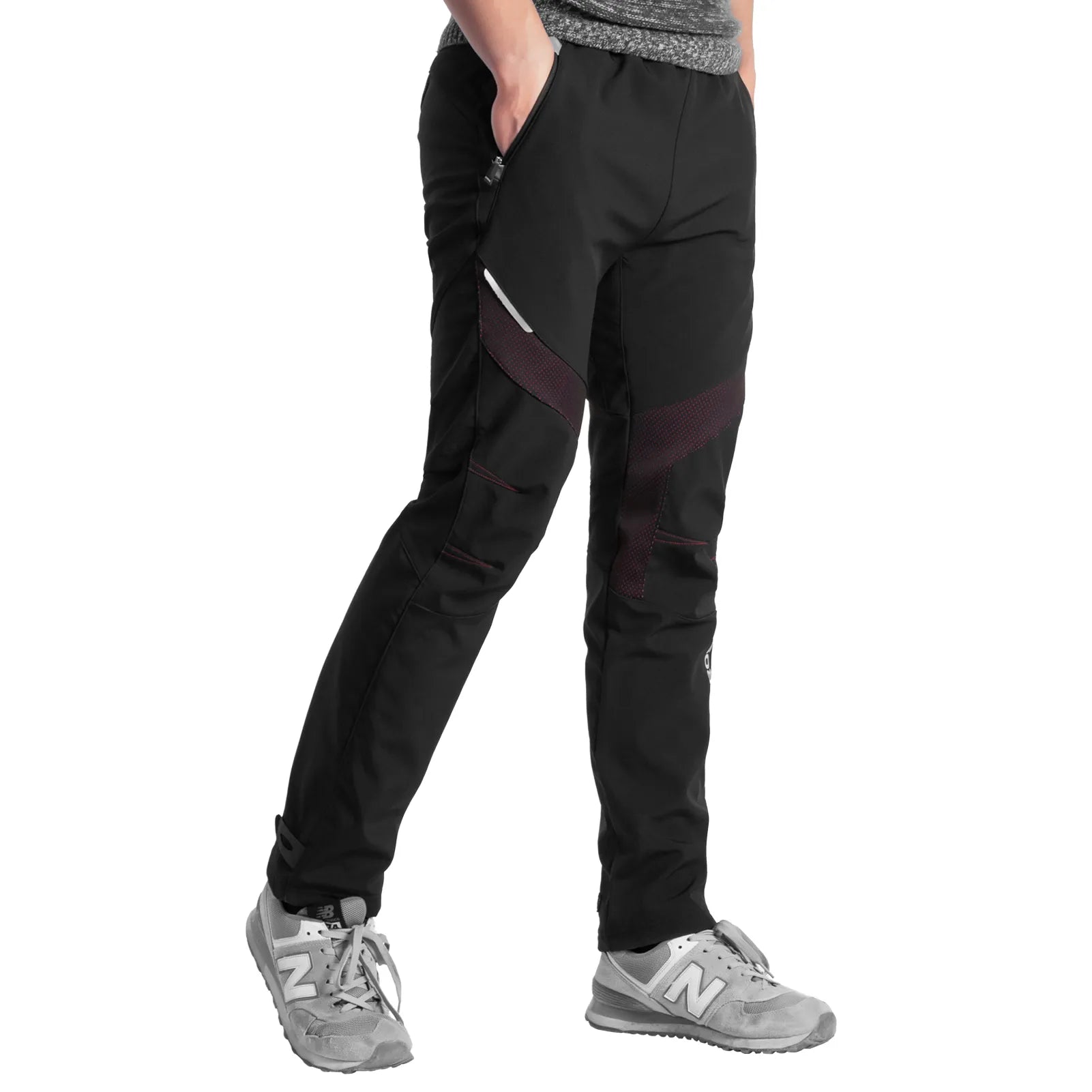ROCKBROS thermal fleece-lined cycling pants windproof winter riding