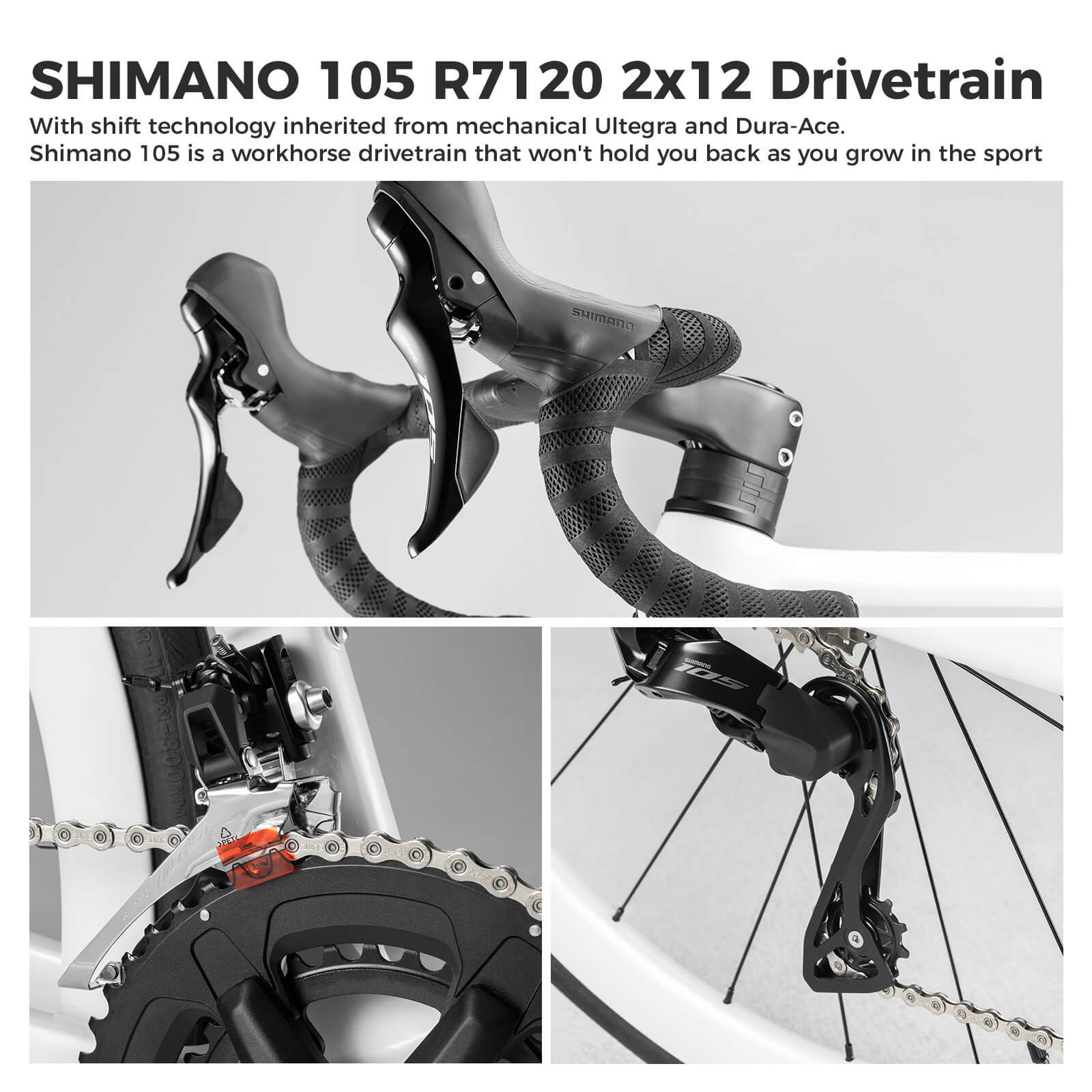 rockbros FlowRide CTR 3.0 carbon road bike for endurance and racing
#color_black