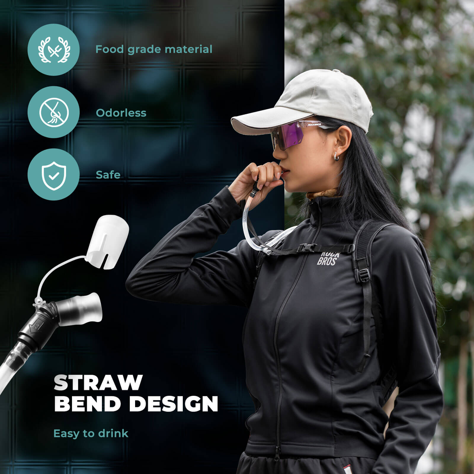 rockbros foldable hydration bladder for outdoor sports.