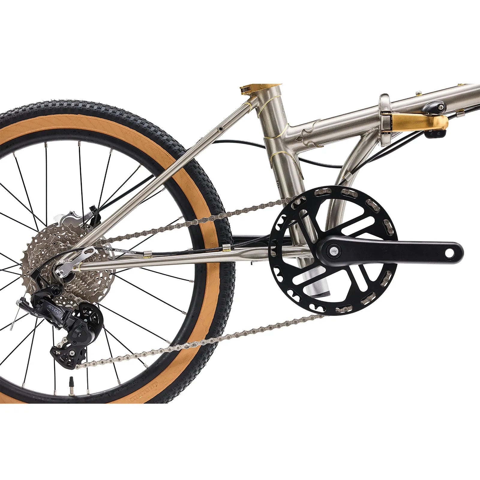 Rockbros Garvis 20 inch chromoly steel folding bike with 9-speed drivetrain.