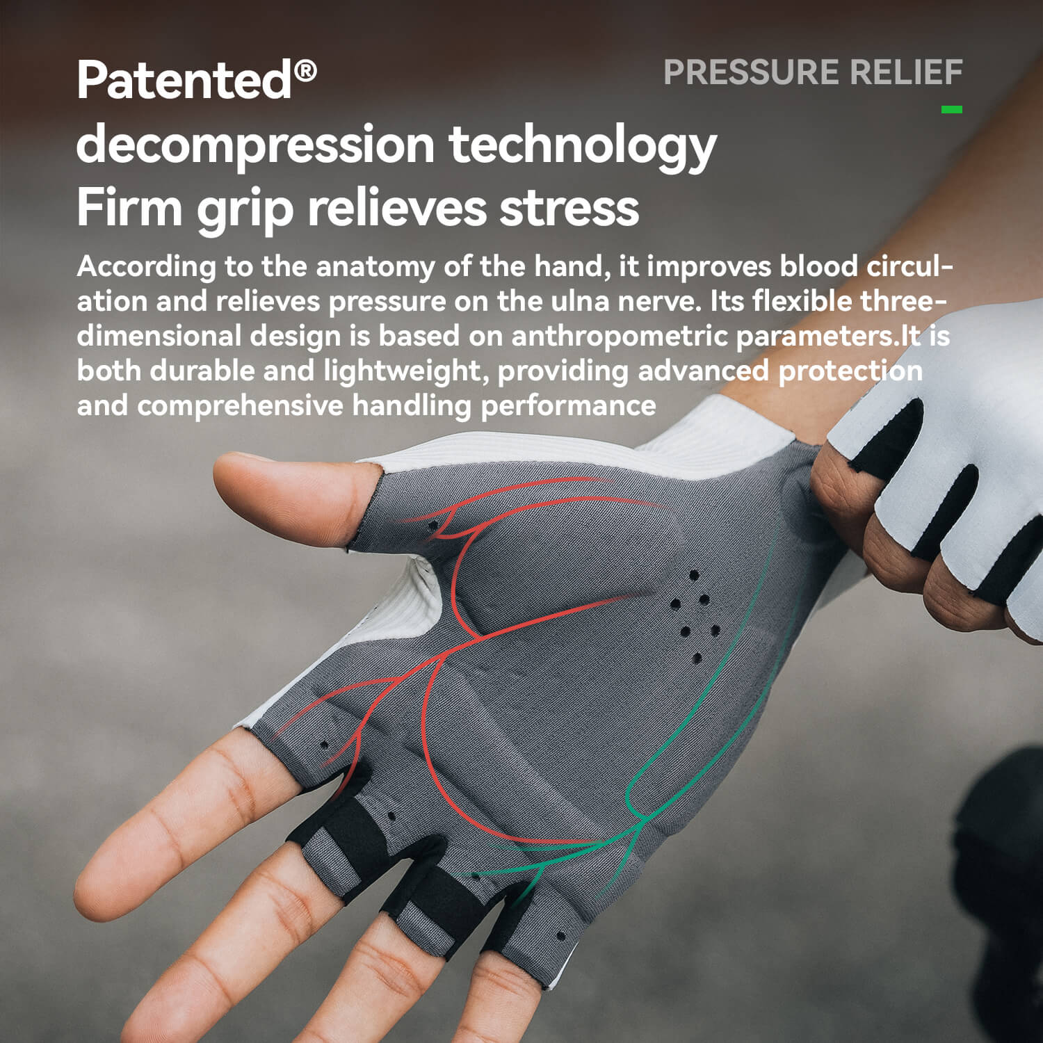 Comfortable gel-padded cycling gloves with elastic interface and non-slip design
#color_black
