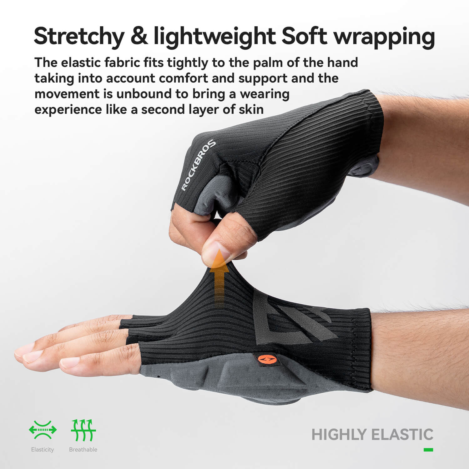 Comfortable gel-padded cycling gloves with elastic interface and non-slip design
#color_green