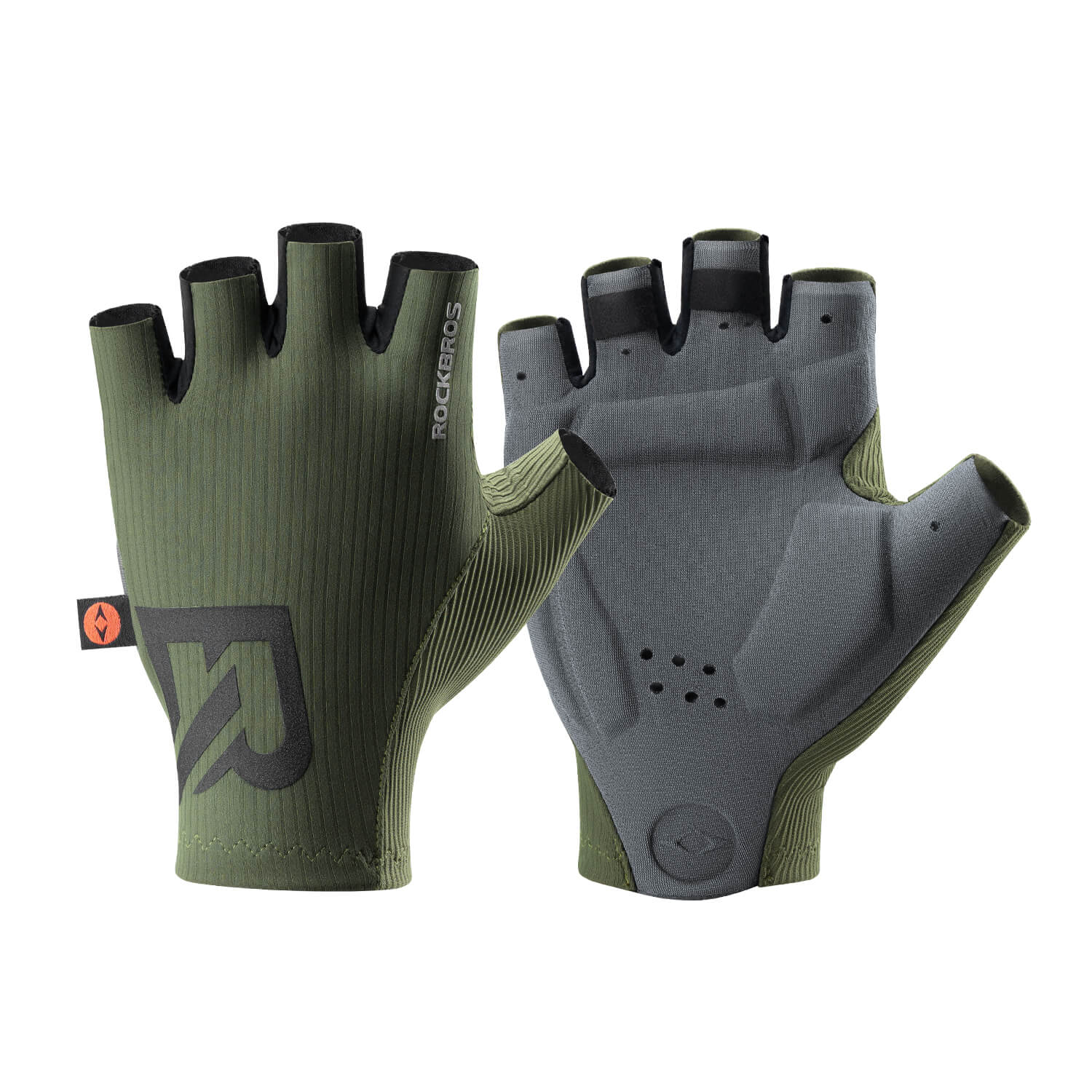 Comfortable gel-padded cycling gloves with elastic interface and non-slip design
#color_green